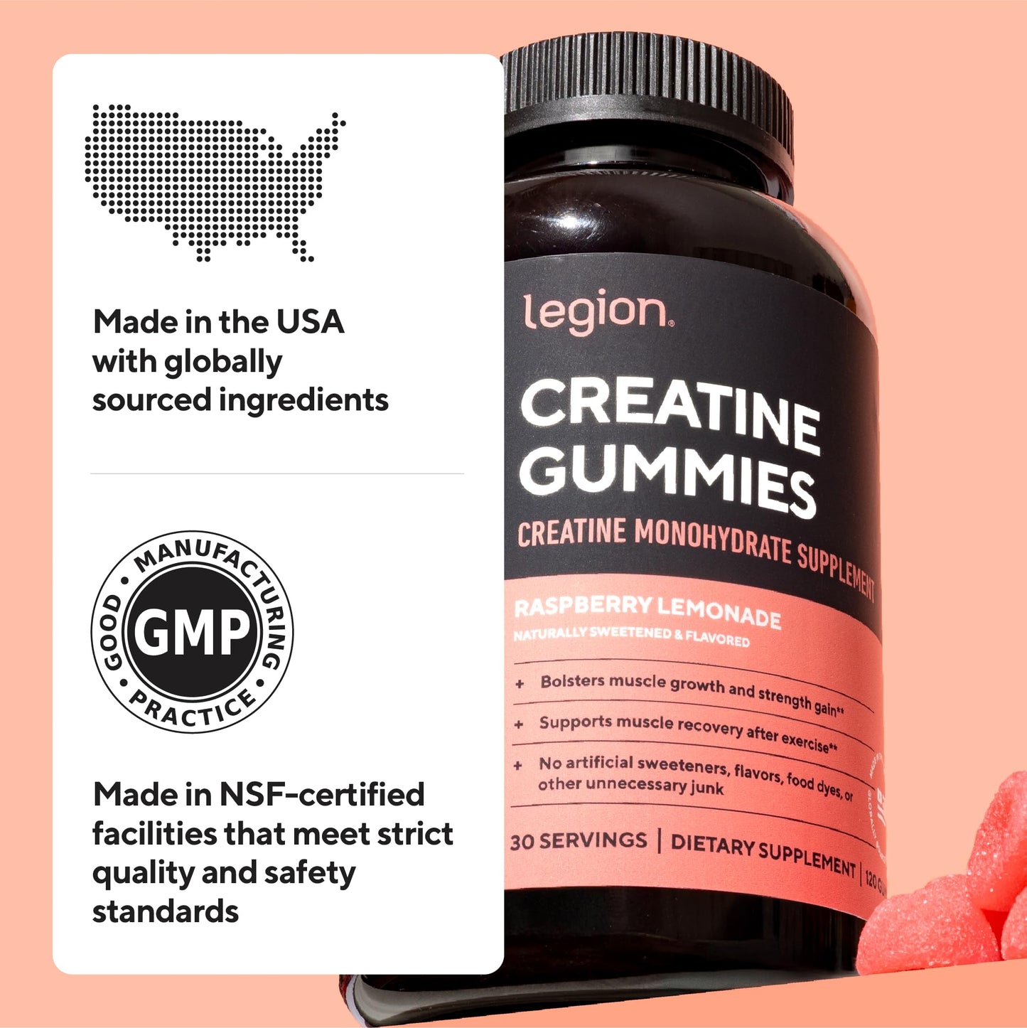 LEGION Creatine Monohydrate Chewable 120 Count