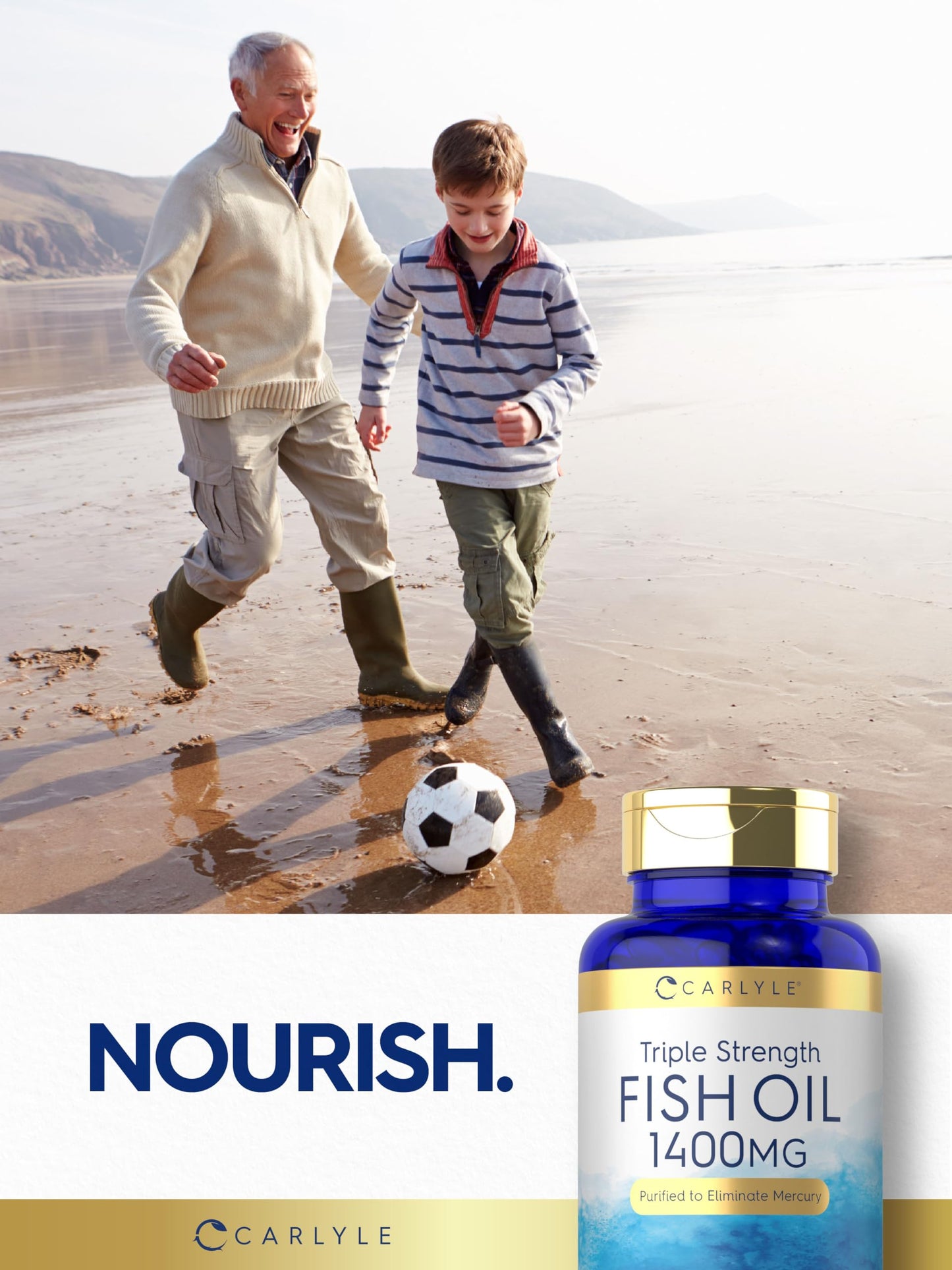 Carlyle Triple Strength Omega-3 Fish Oil 1400mg Softgels 60 Count