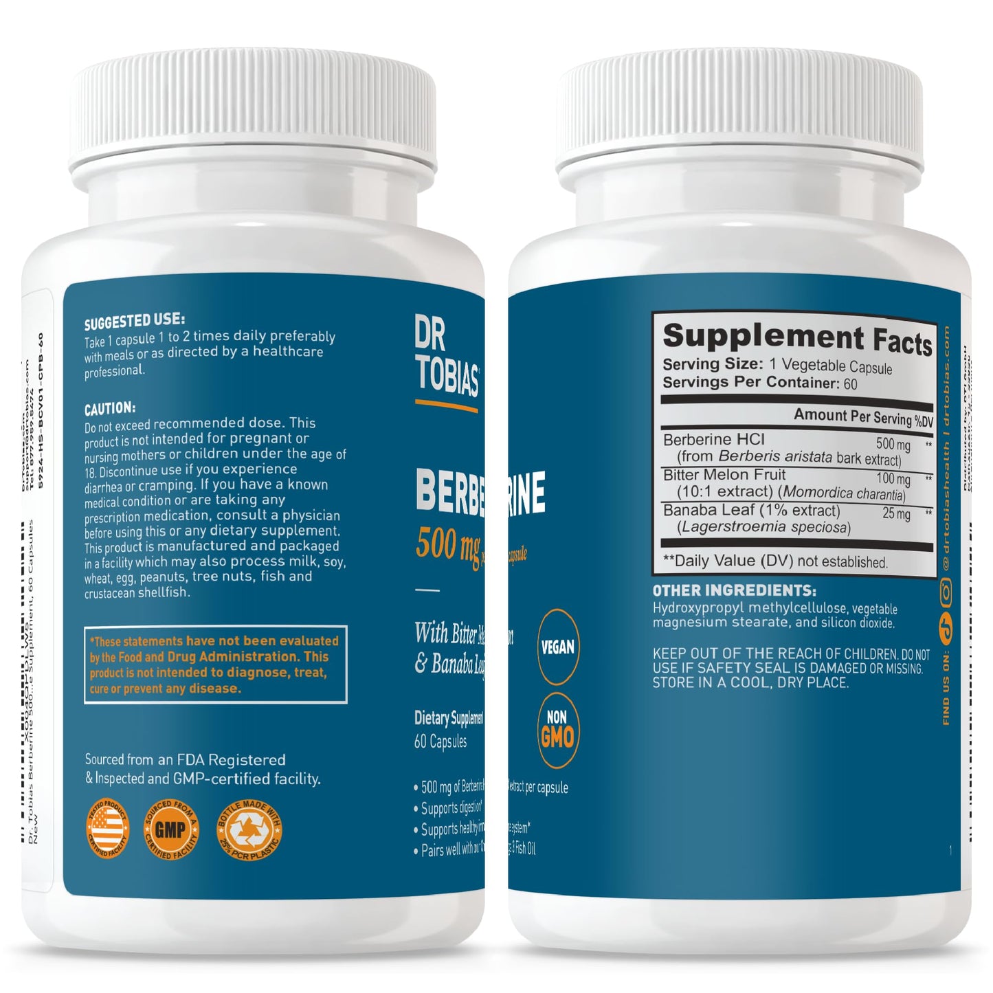 Dr. Tobias Berberine 500mg Capsule 60