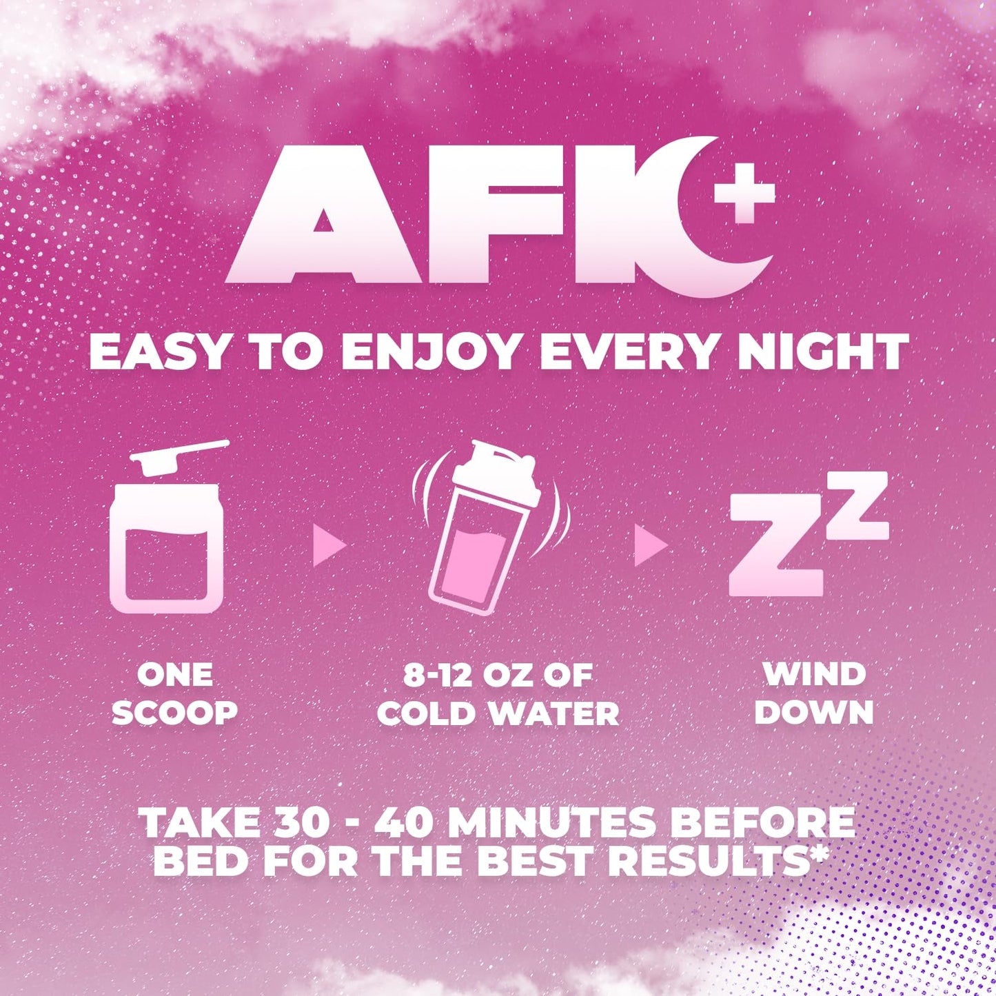 Gamer Supps AFK+ with Melatonin Bananaberry Bedtime by Silvervale Sleep Support Powder, 3.53 oz