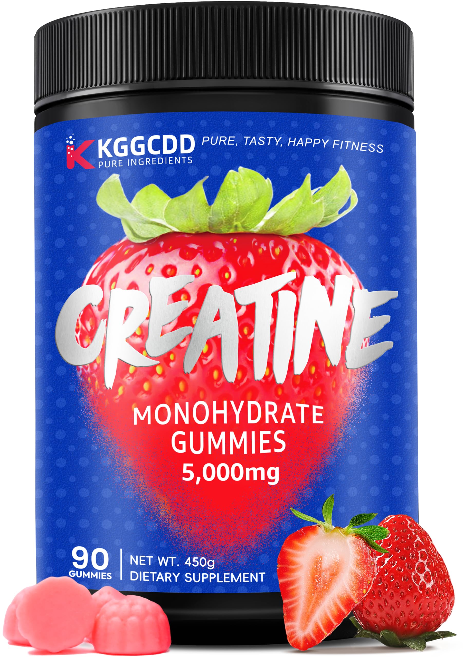 KGGCDD Creatine Monohydrate Gummies, 90 Count