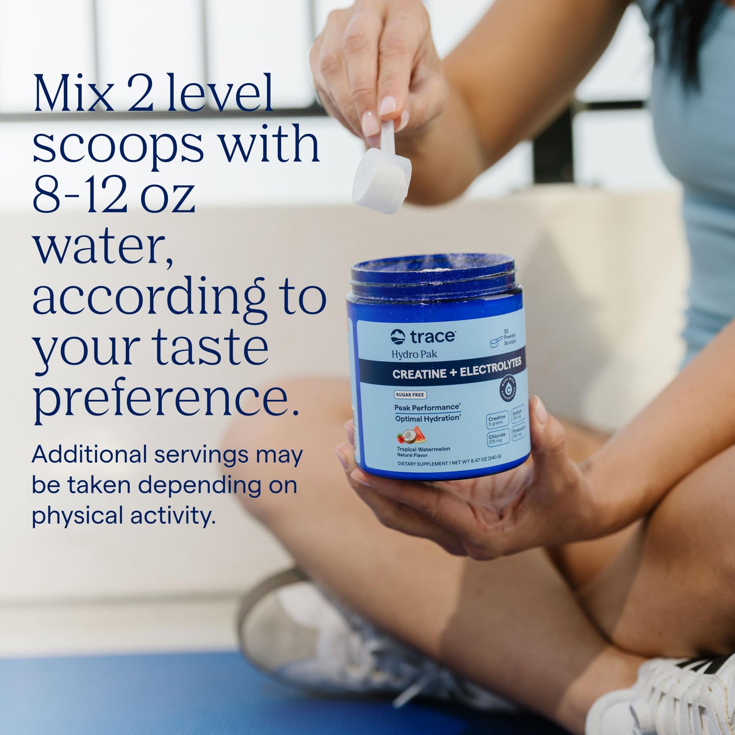 Trace Minerals Creatine + Electrolytes Powder, 30 Servings