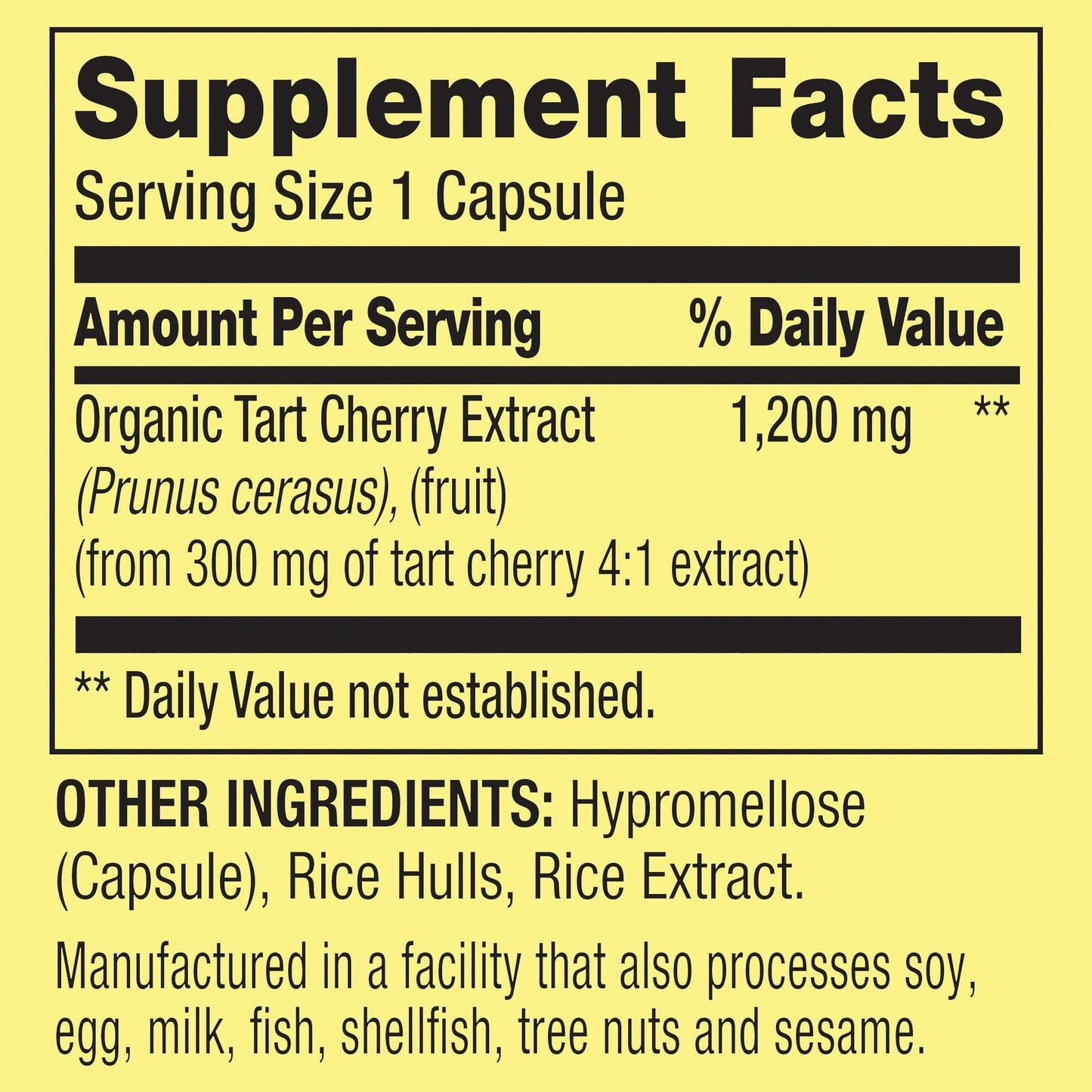 BASKETGOODS Tart Cherry Extract Capsule 90 Count