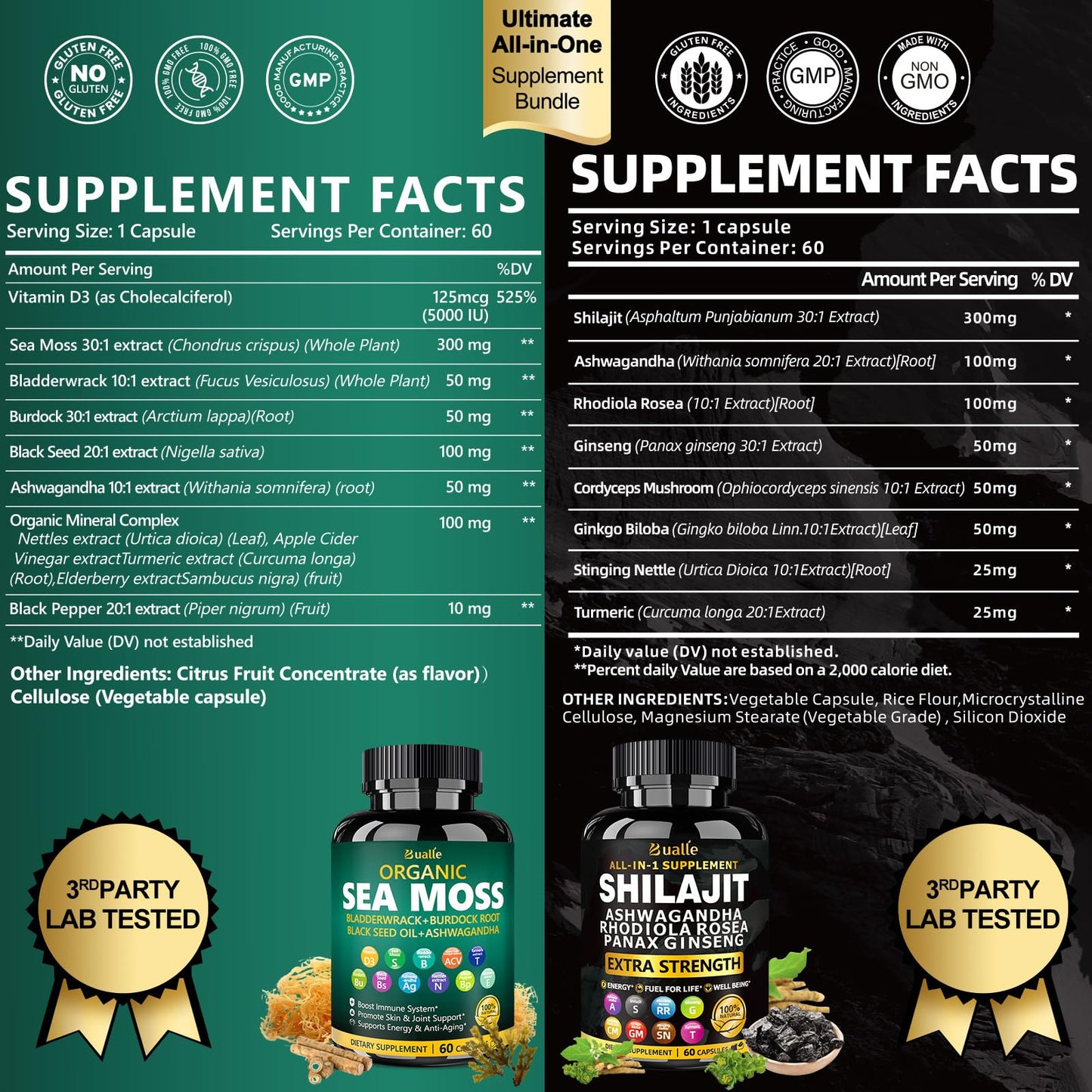 Bualle Shilajit Capsules 120 Capsules