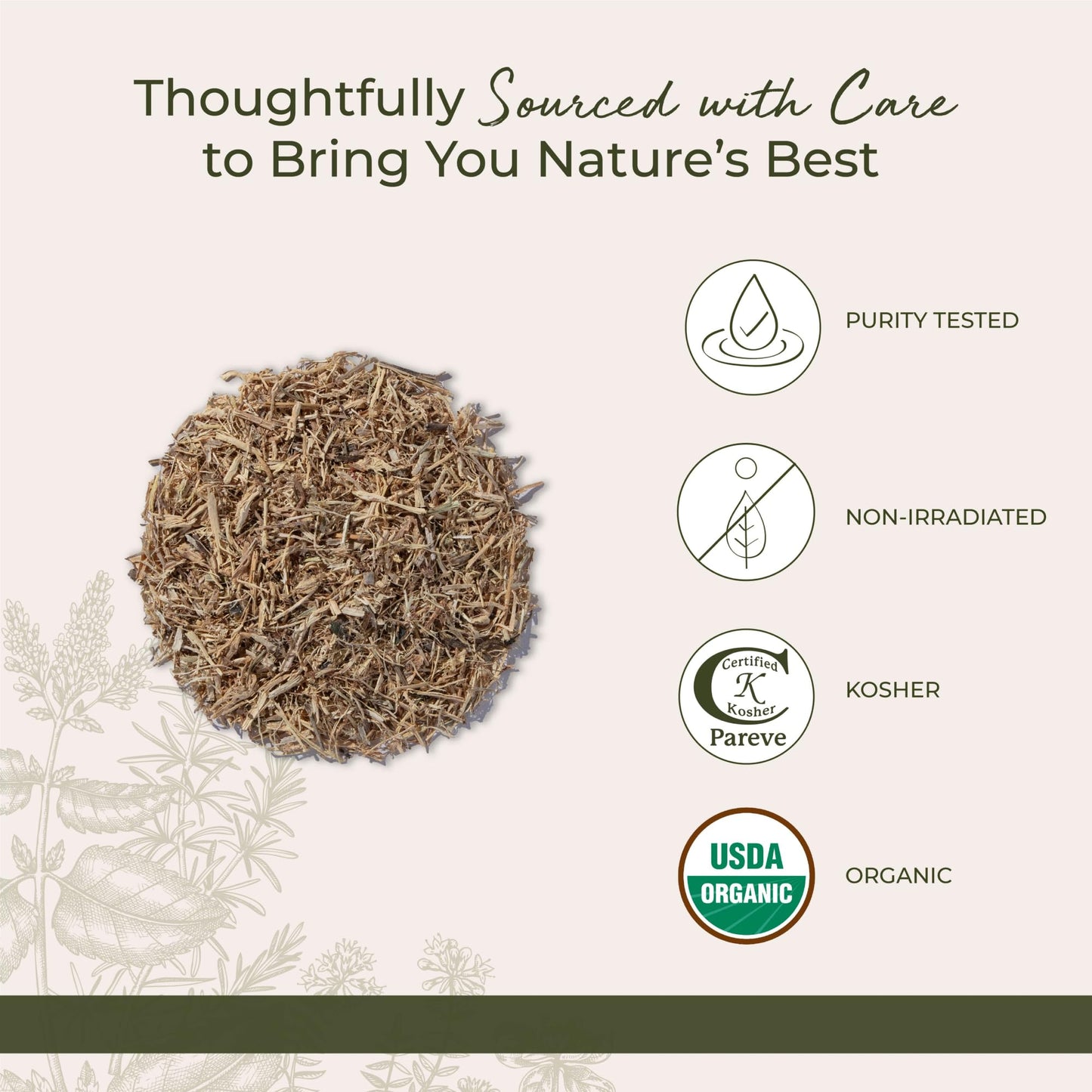Starwest Botanicals Nettle Root Organic Powder 16 Ounce