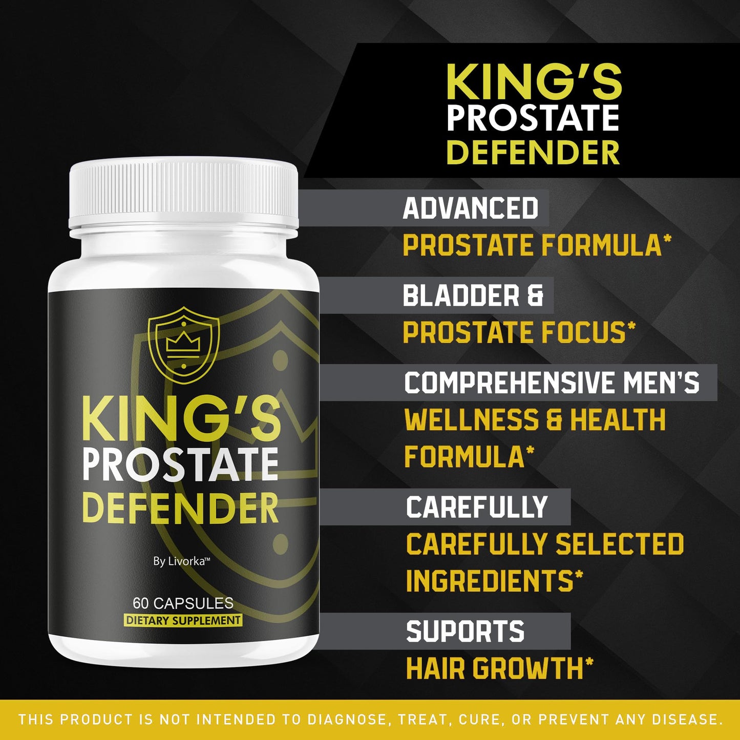 LIVORKA Kings Prostate Defender Capsules, 120 Capsules