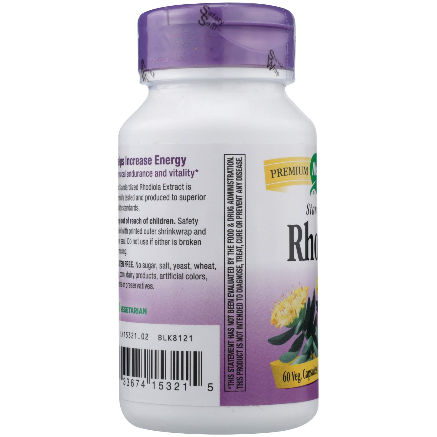Nature's Way Rhodiola Rosea 60 Veggie Capsules