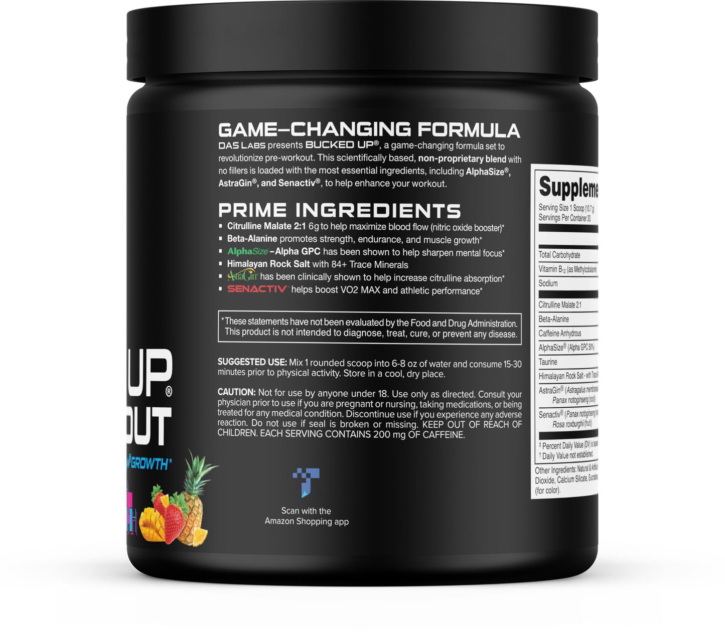 Bucked Up Pre Workout Powder 12.5 Ounce