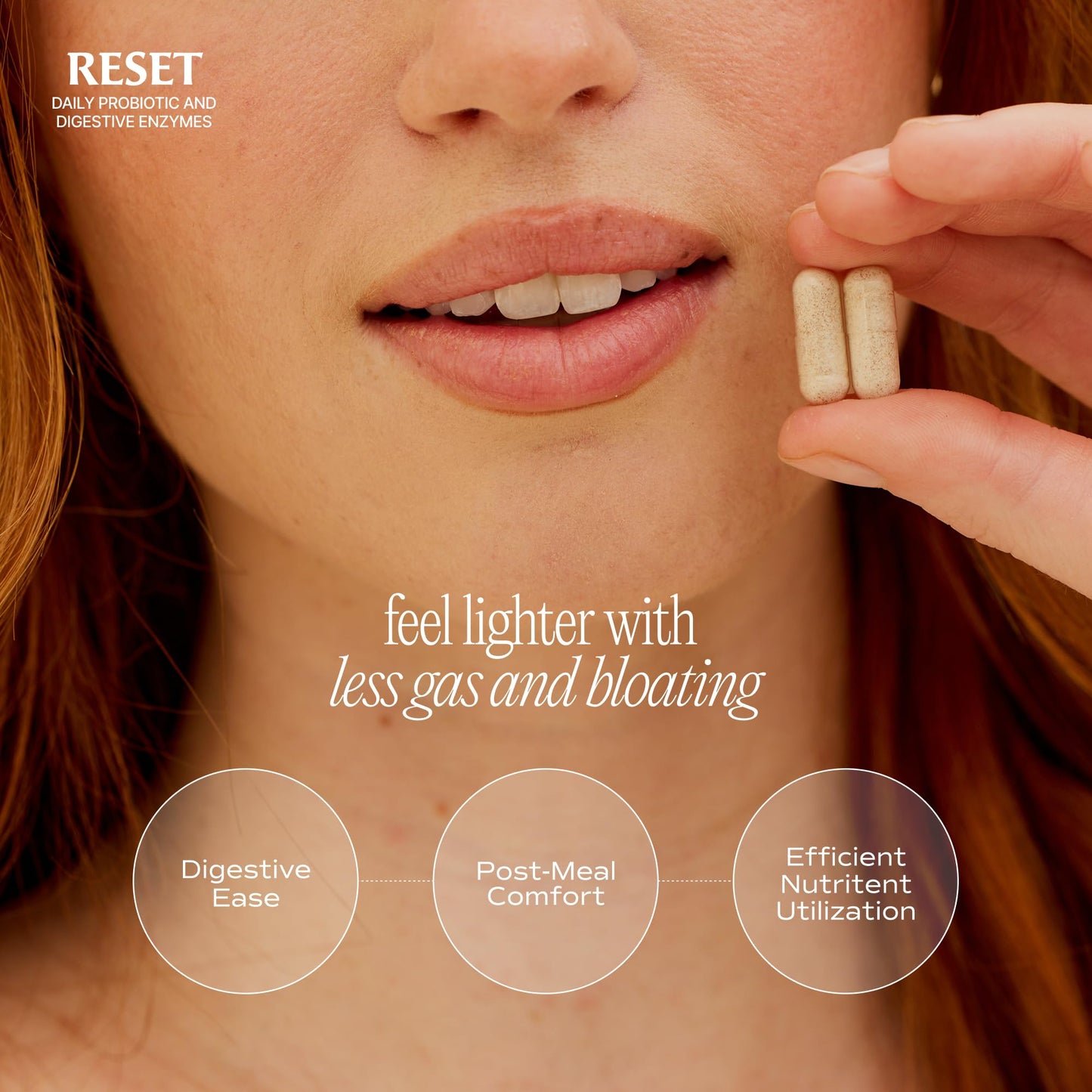 Paulina FITNESS Reset Daily Probiotic + Prebiotic Plant Digestive Enzymes Capsule, 60 Count