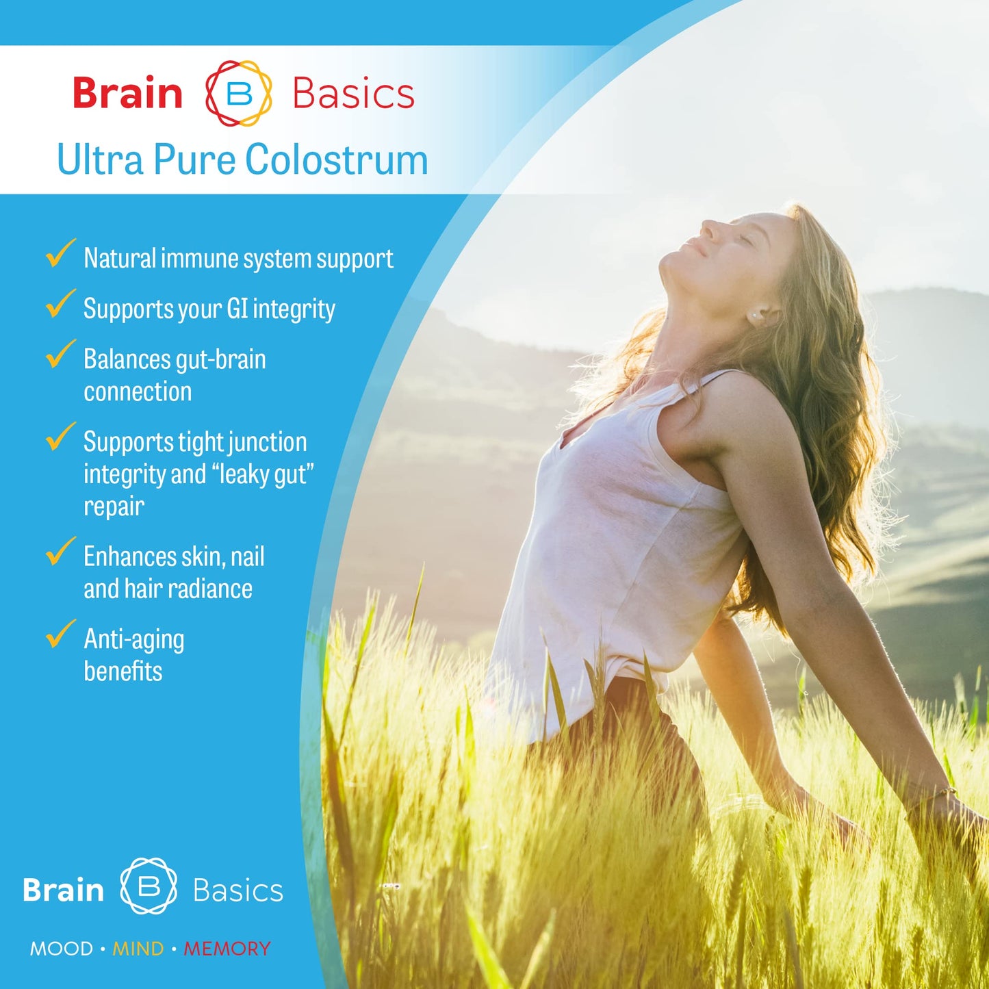 Brain Bean Brain Basics Ultra-Pure Colostrum Powder, 4.23 oz