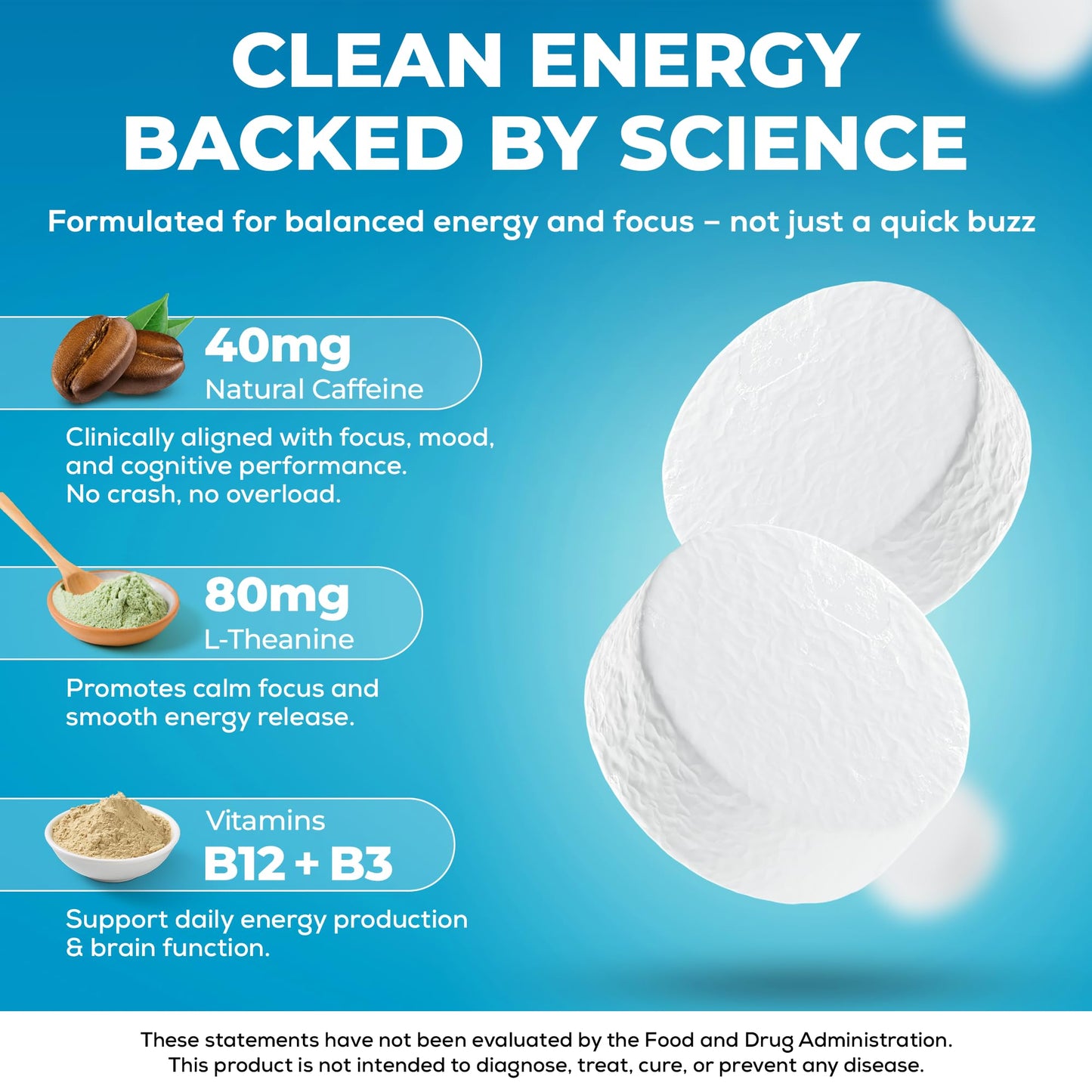 UPLIFE Energy and Focus Gum 20 Chewables