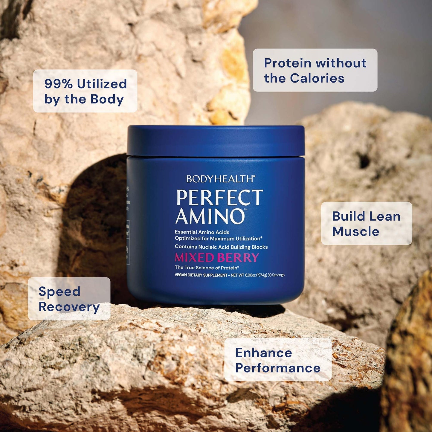 BodyHealth PerfectAmino Powder Mixed Berry 60 Servings