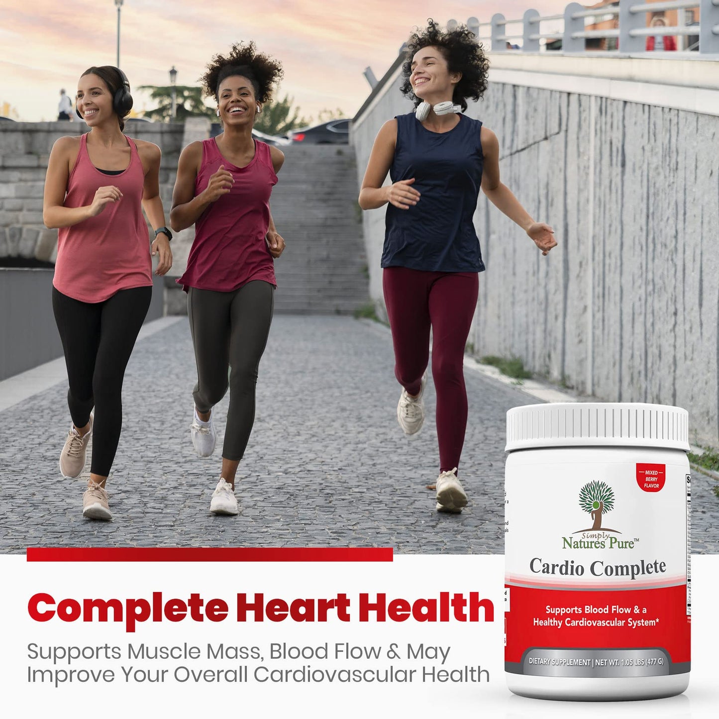 Simply Natures Pure Cardio Complete Powder with 5,000 L-Arginine, 1,000mg L-Citrulline, and Hawthorn Berry - 16.83 oz