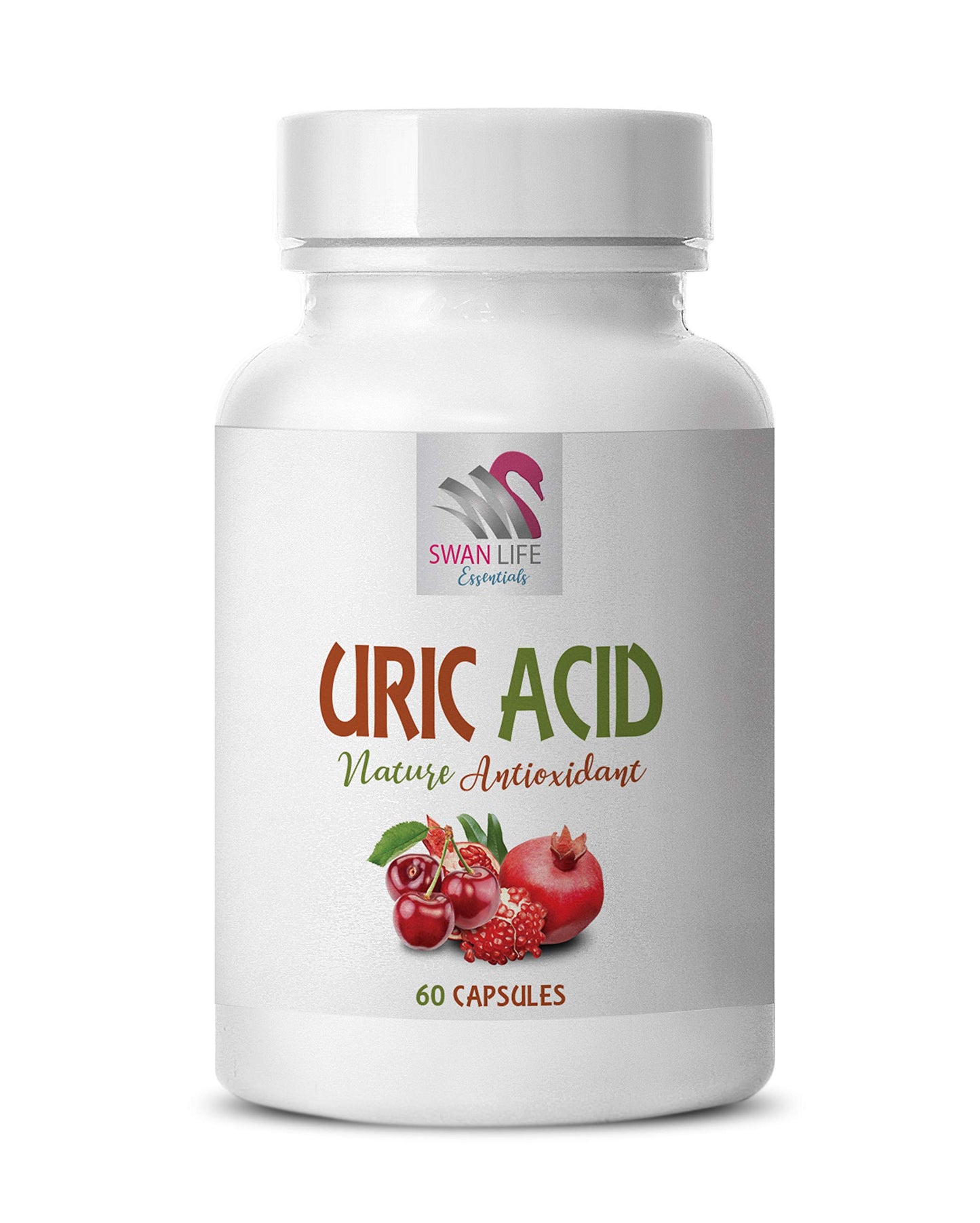 Swan Life Essentials Alerna Kidney Health Uric Acid Antioxidant Uric Acid Cleanse Support Tart Cherry Capsules, 60 Vegetable Capsules