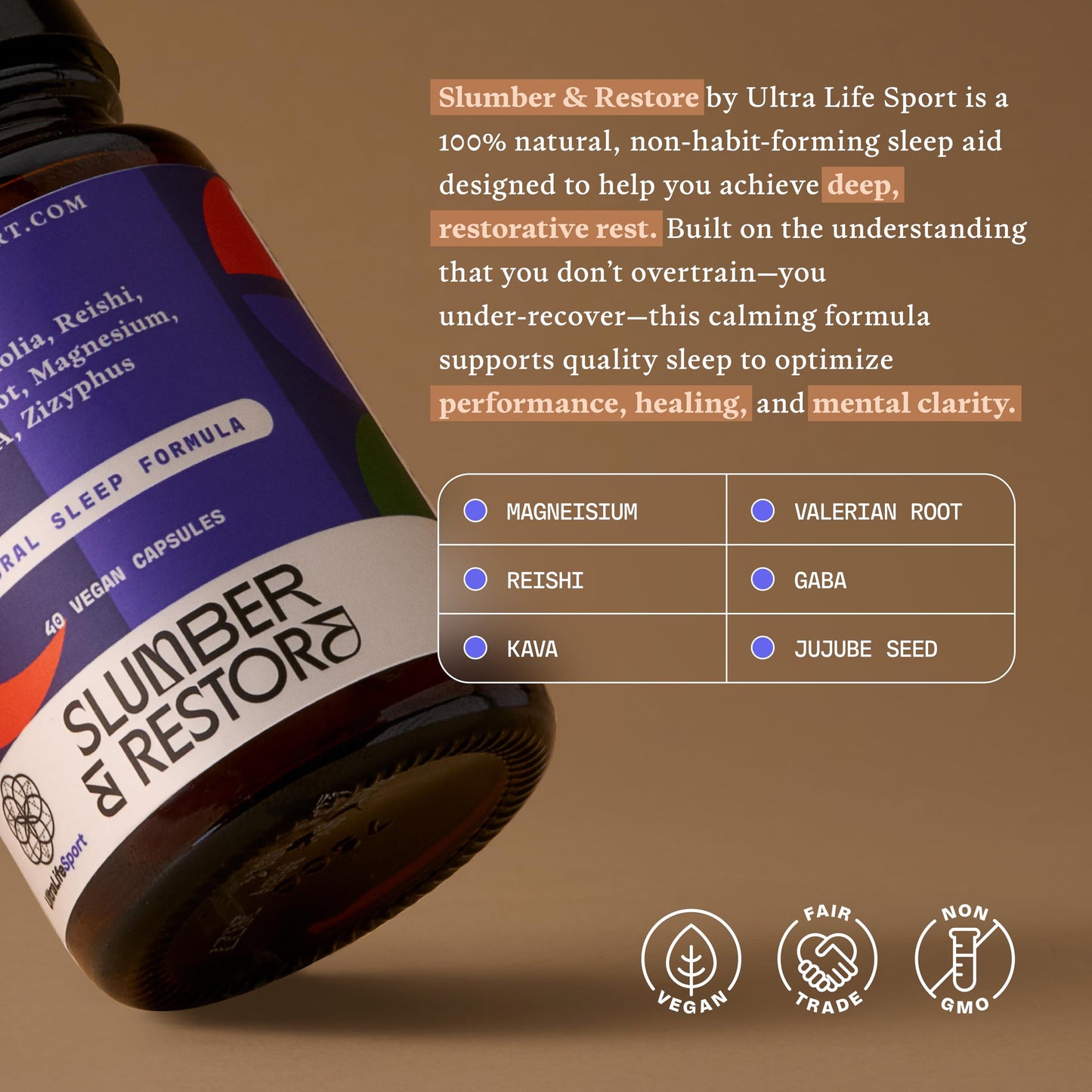 Ultra Life Sport Slumber & Restore Capsule 1 Count