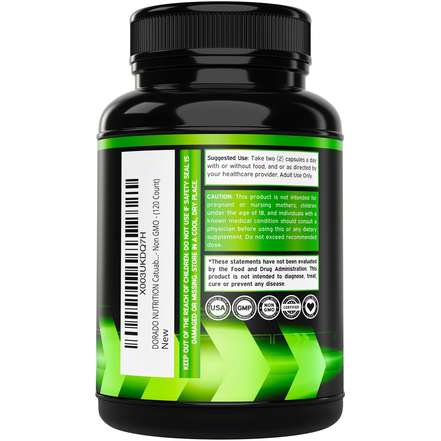 DORADO NUTRITION Catuaba Bark Extract Capsule 120 Count