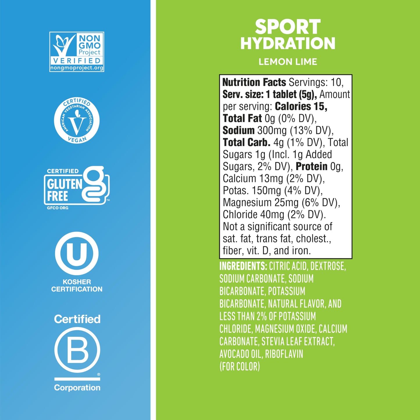 Nuun Sport Electrolyte Tablets Lemon Lime, 80 Count