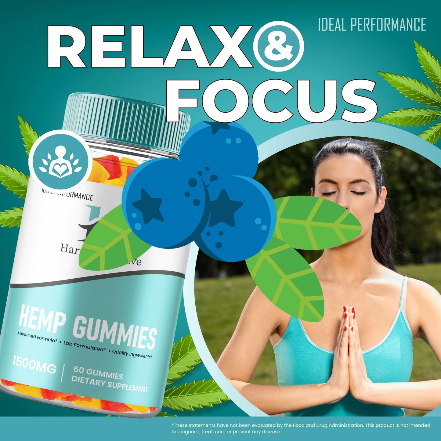IDEAL PERFORMANCE Harmony Wave Hemp Gummies, 60 Count