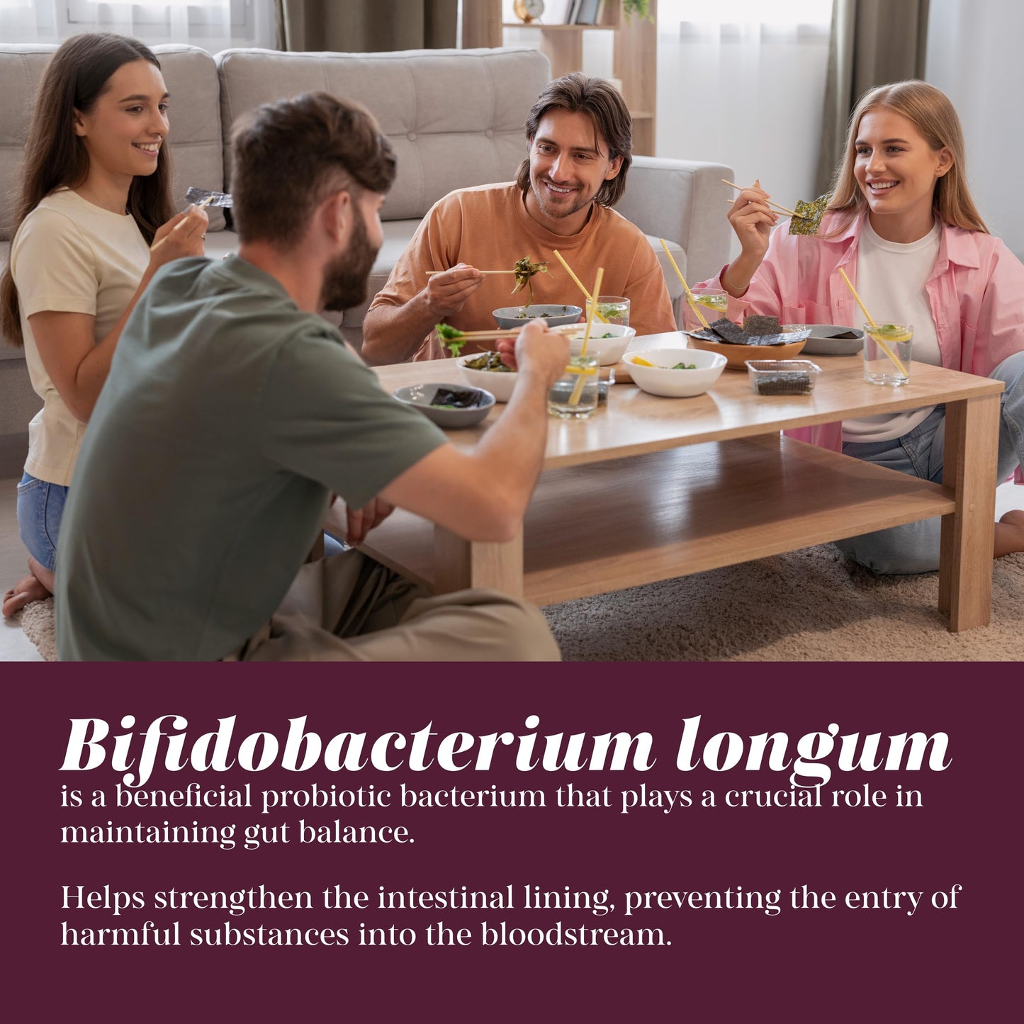 MEIBOTAN B-Longum Probiotic for Digestive and Immune Health 60 Veggie Capsules