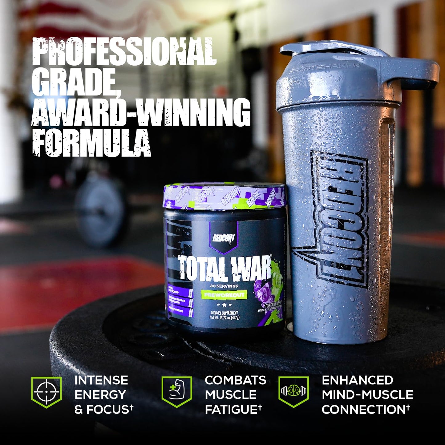 REDCON1 Total War Pre Workout Powder Watermelon, 15.66 oz
