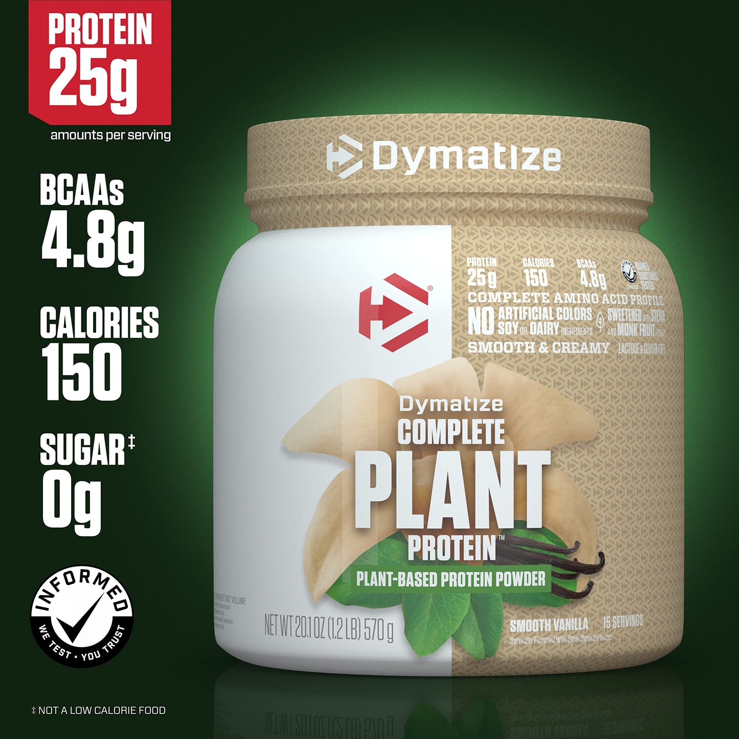 Dymatize Vegan Plant Protein Powder, Smooth Vanilla
