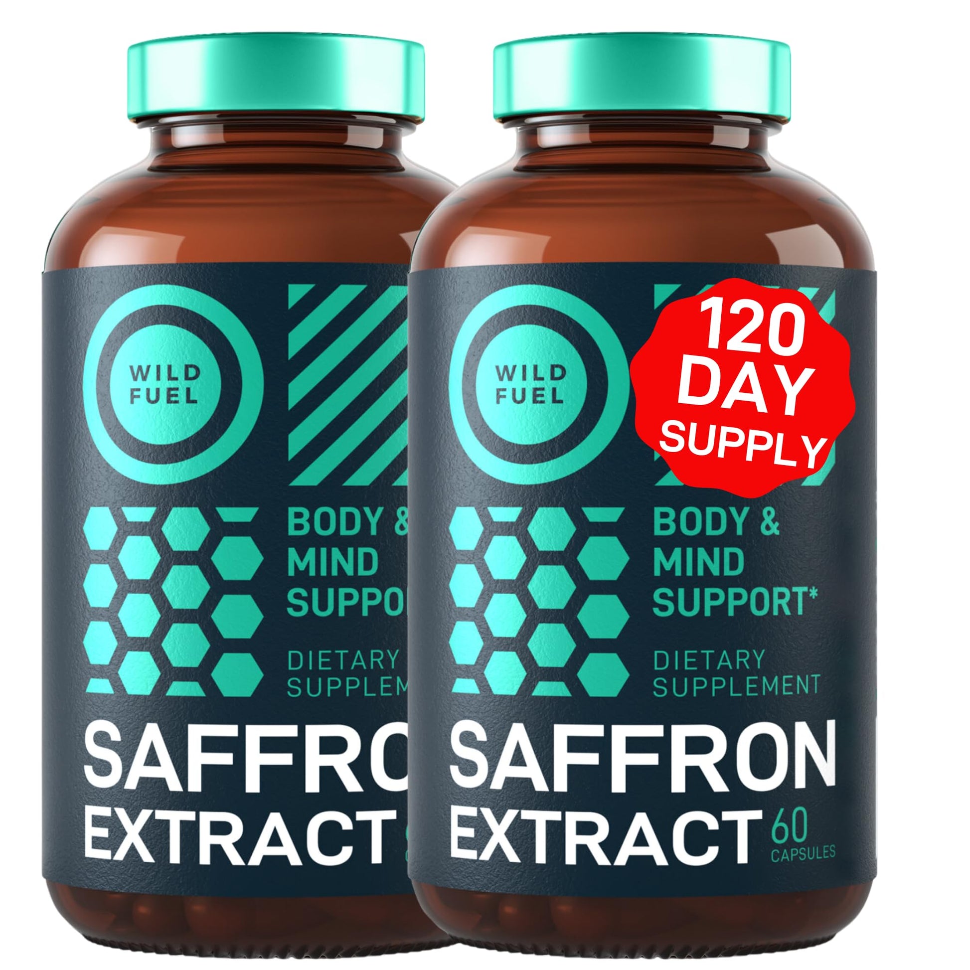 WILD FUEL Pure Saffron Extract Antioxidants Supplement 120 Capsules