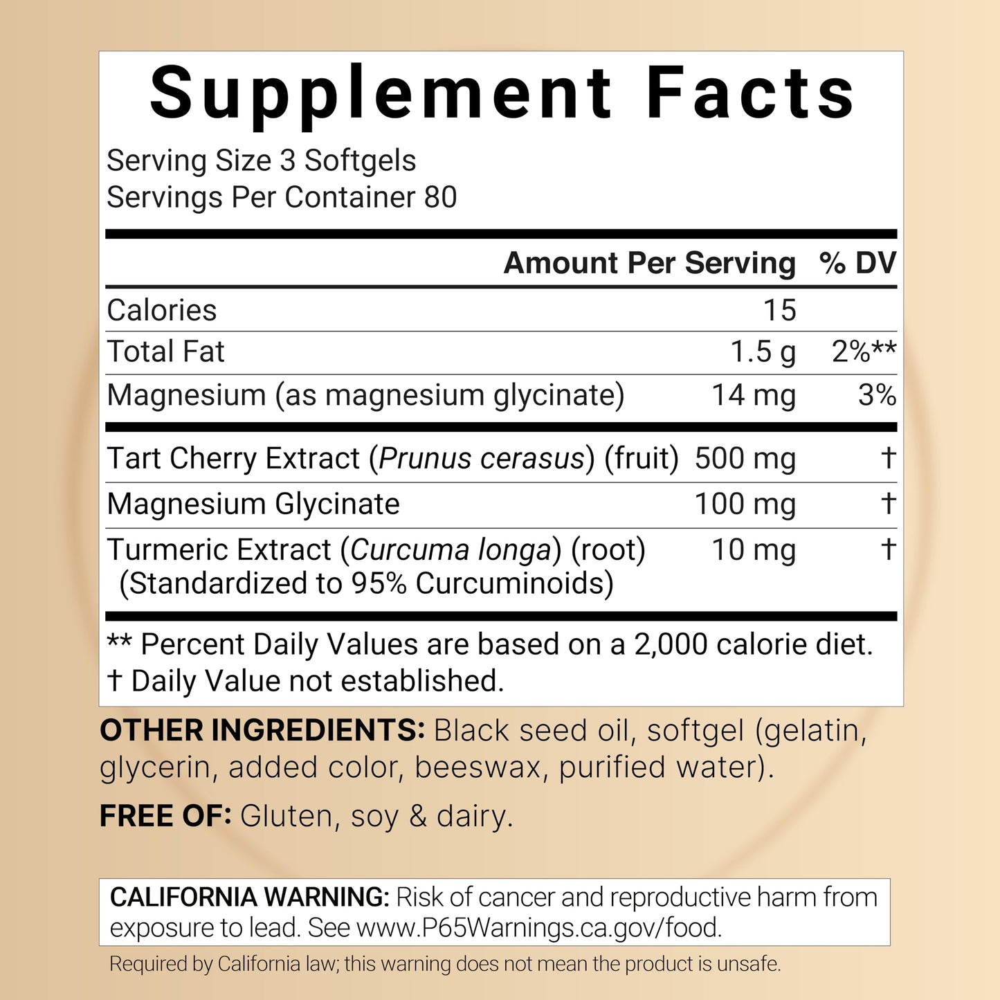 NatureBell Tart Cherry Softgels 240