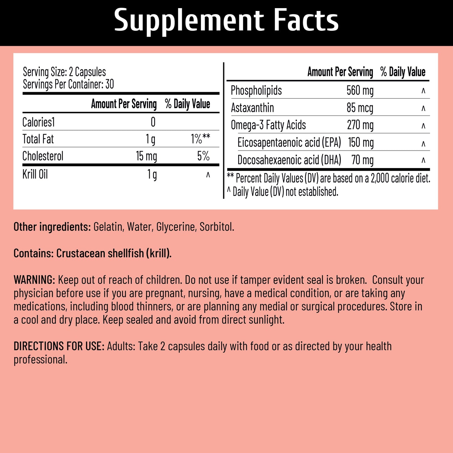 NUTRITION29 Antarctic Krill Oil 500mg Softgels, 60 Count