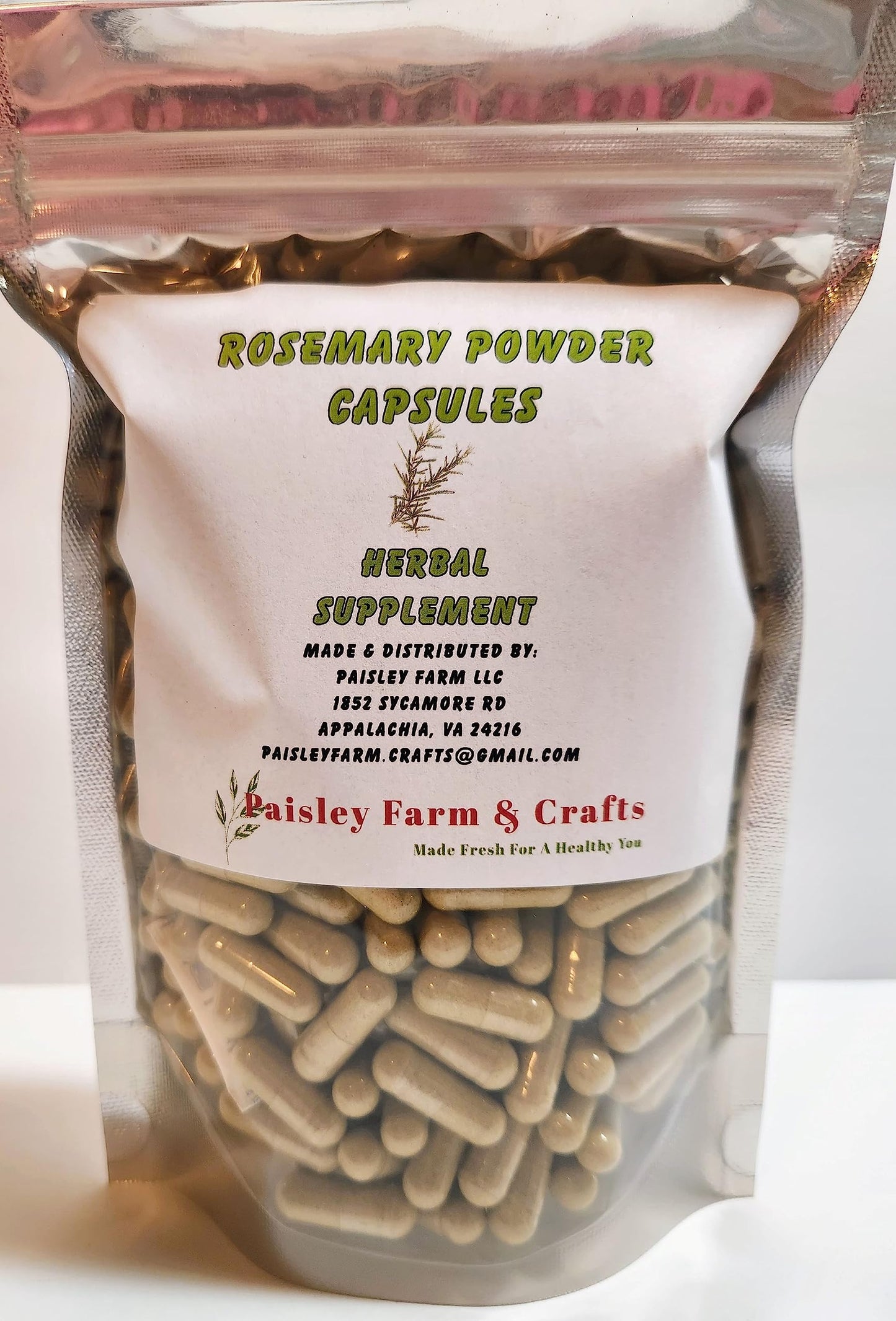 PAISLEY FARM & CRAFTS MADE FRESH FOR A HEALTHY YOU Rosemary Capsules 300 Capsules
