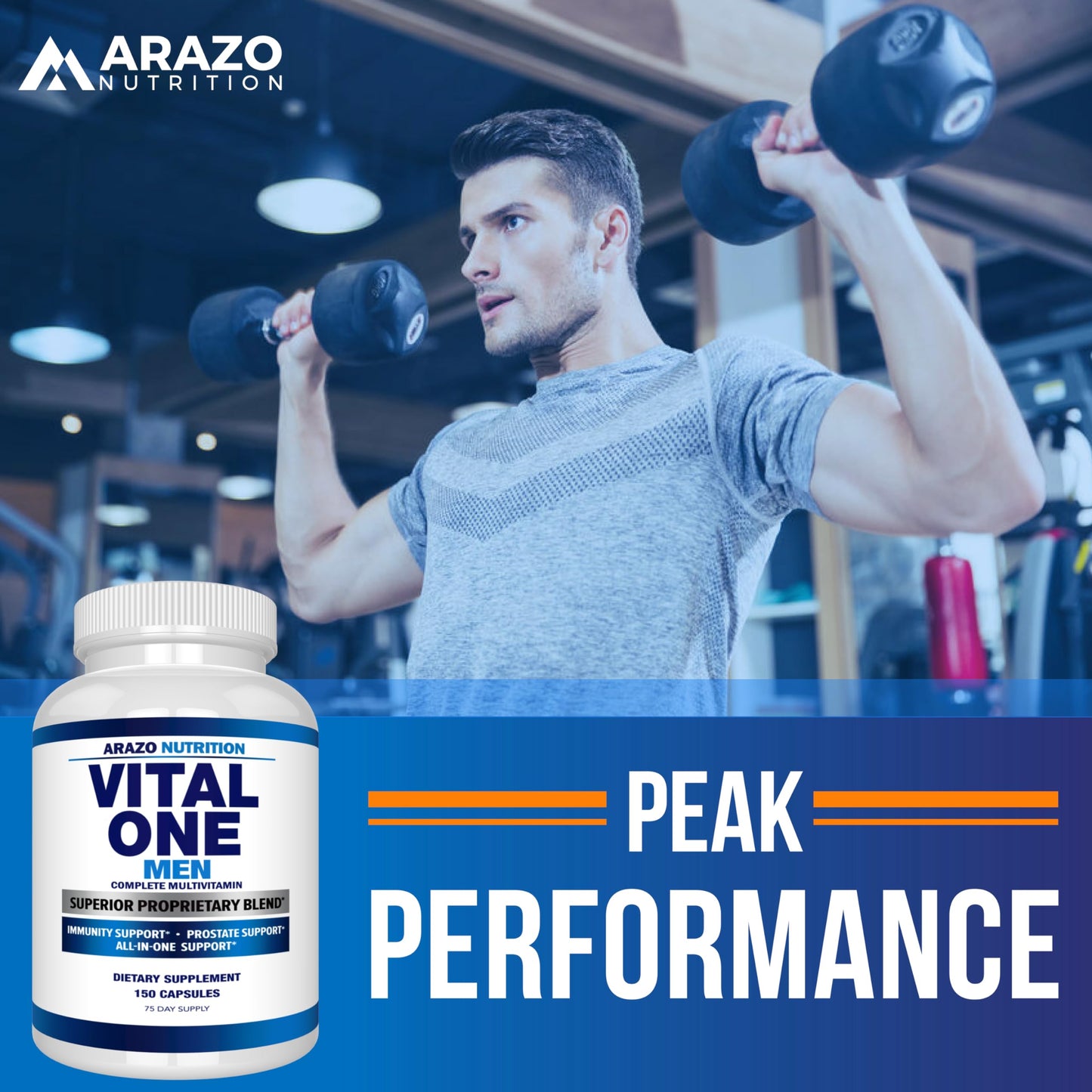 Arazo Nutrition Vital One Multivitamin for Men Capsules 150 Count