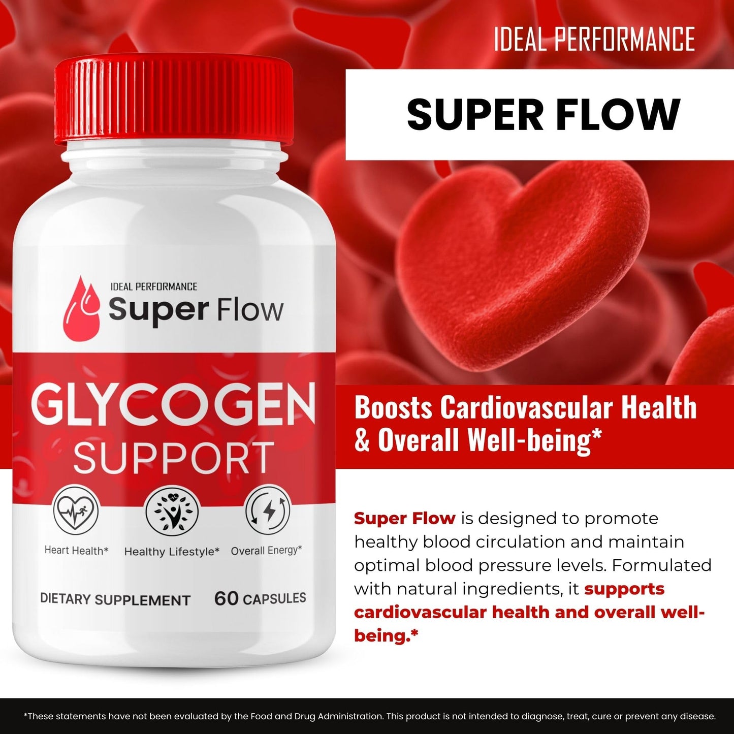 IDEAL PERFORMANCE Super Flow Glycogen Support Capsules, 300 Capsules
