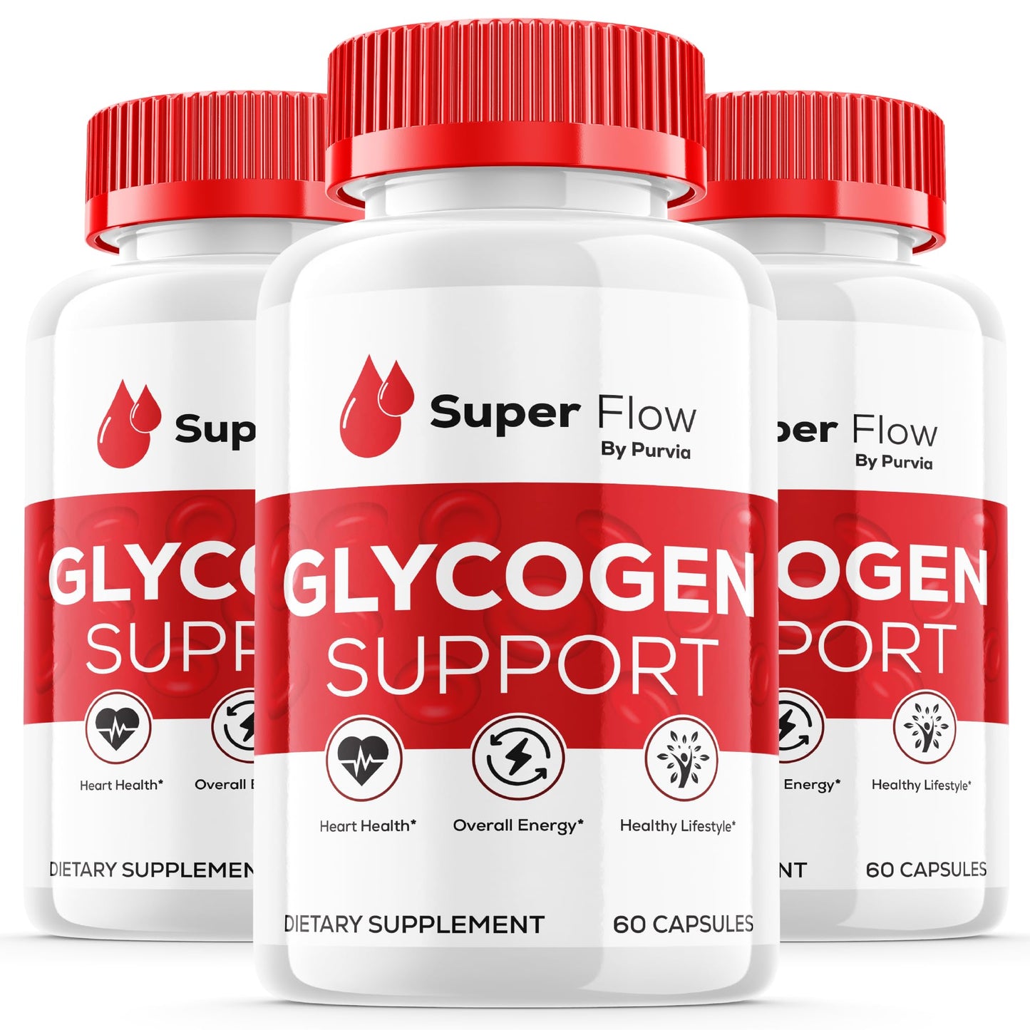 Purvia Super Flow Glycogen Optimizer Capsules, 180 Count