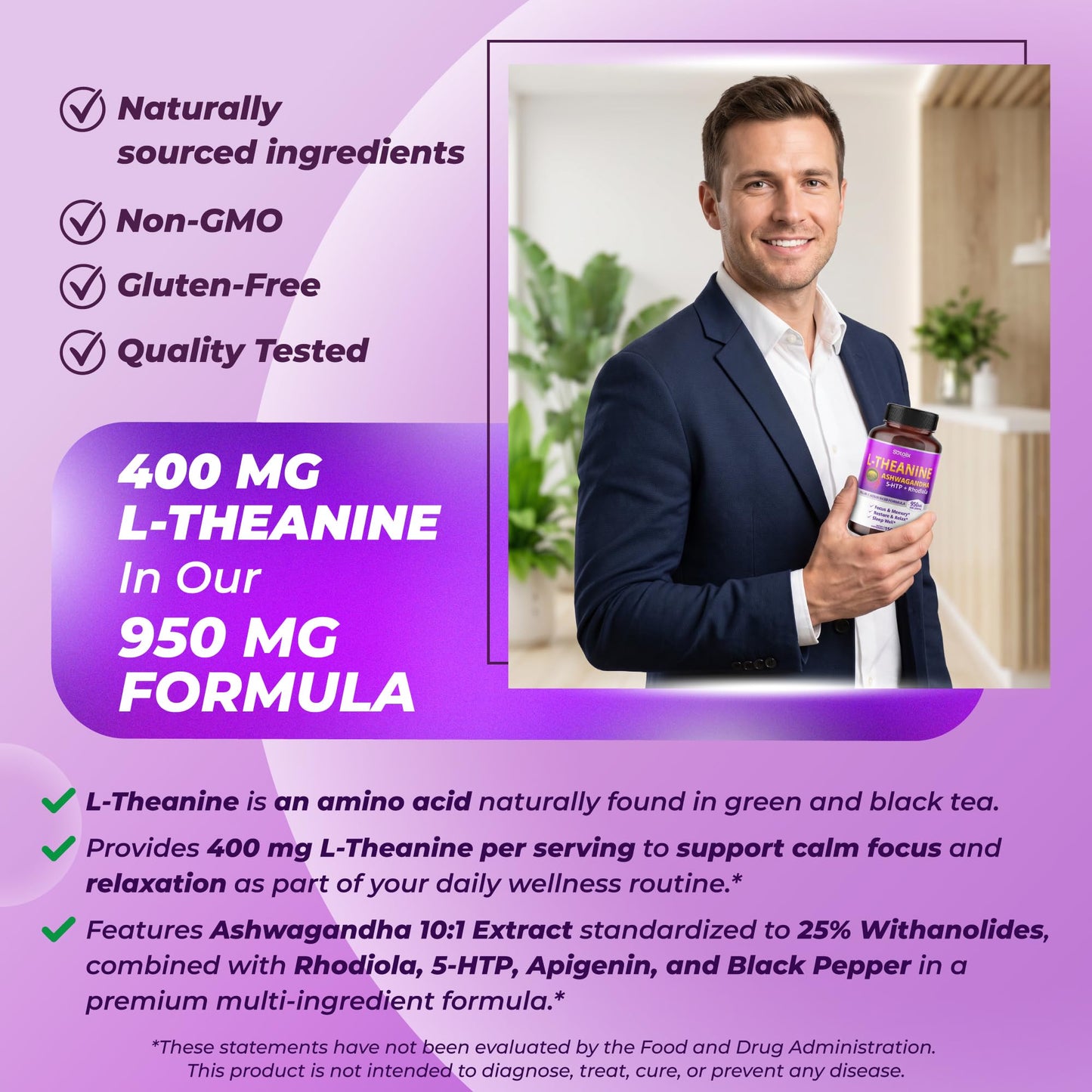 Sotalix Supplement L-Theanine 950mg Complex 150 Capsules