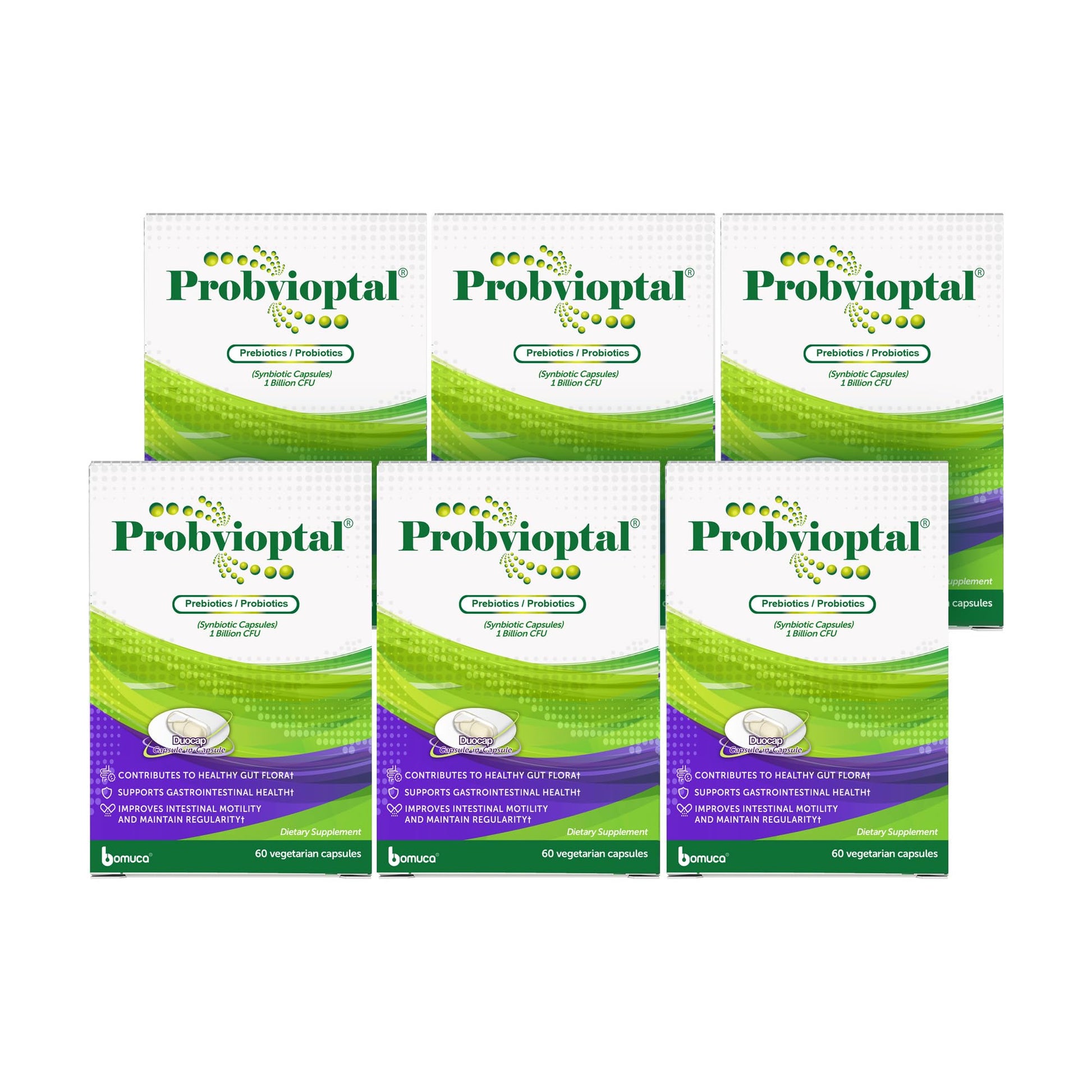 Vivioptal Vitamins Probvioptal Probiotics & Prebiotics Duocap, 60 Capsules, Pack of 6
