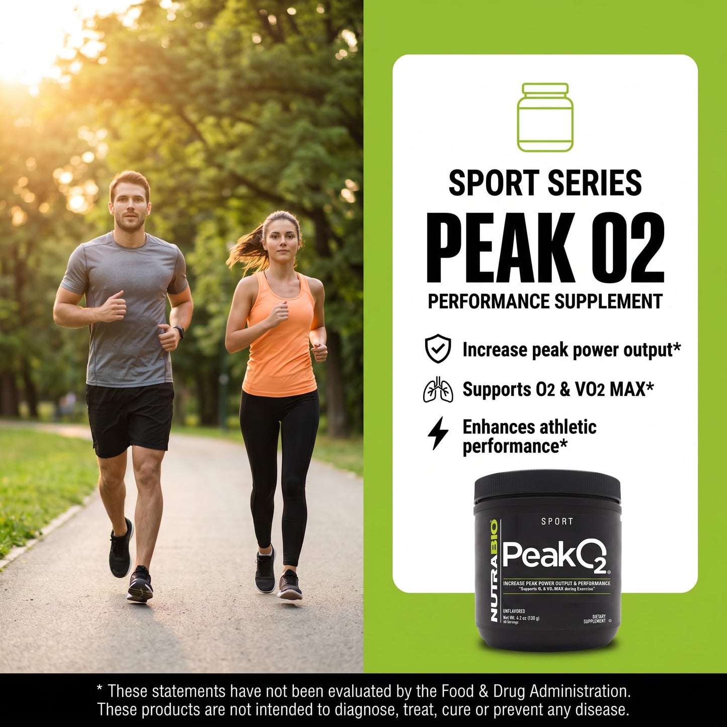 NutraBio Peak O2 Powder 4.2 oz