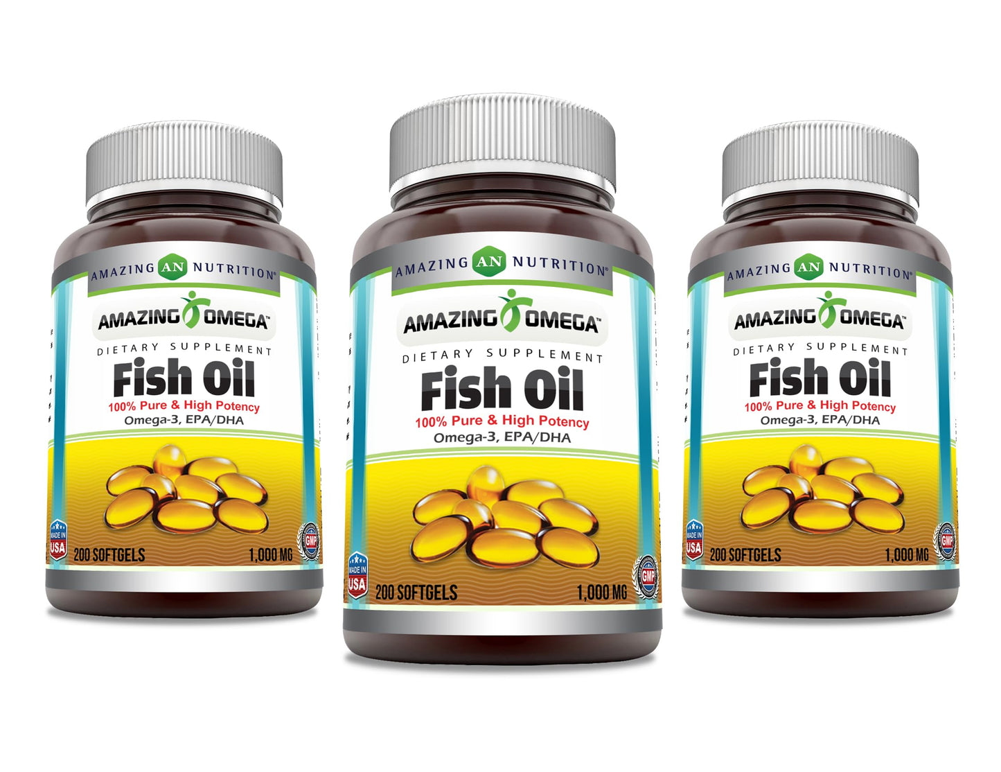 Amazing Nutrition Amazing Omega Fish Oil 1000 mg Softgel 1 Count