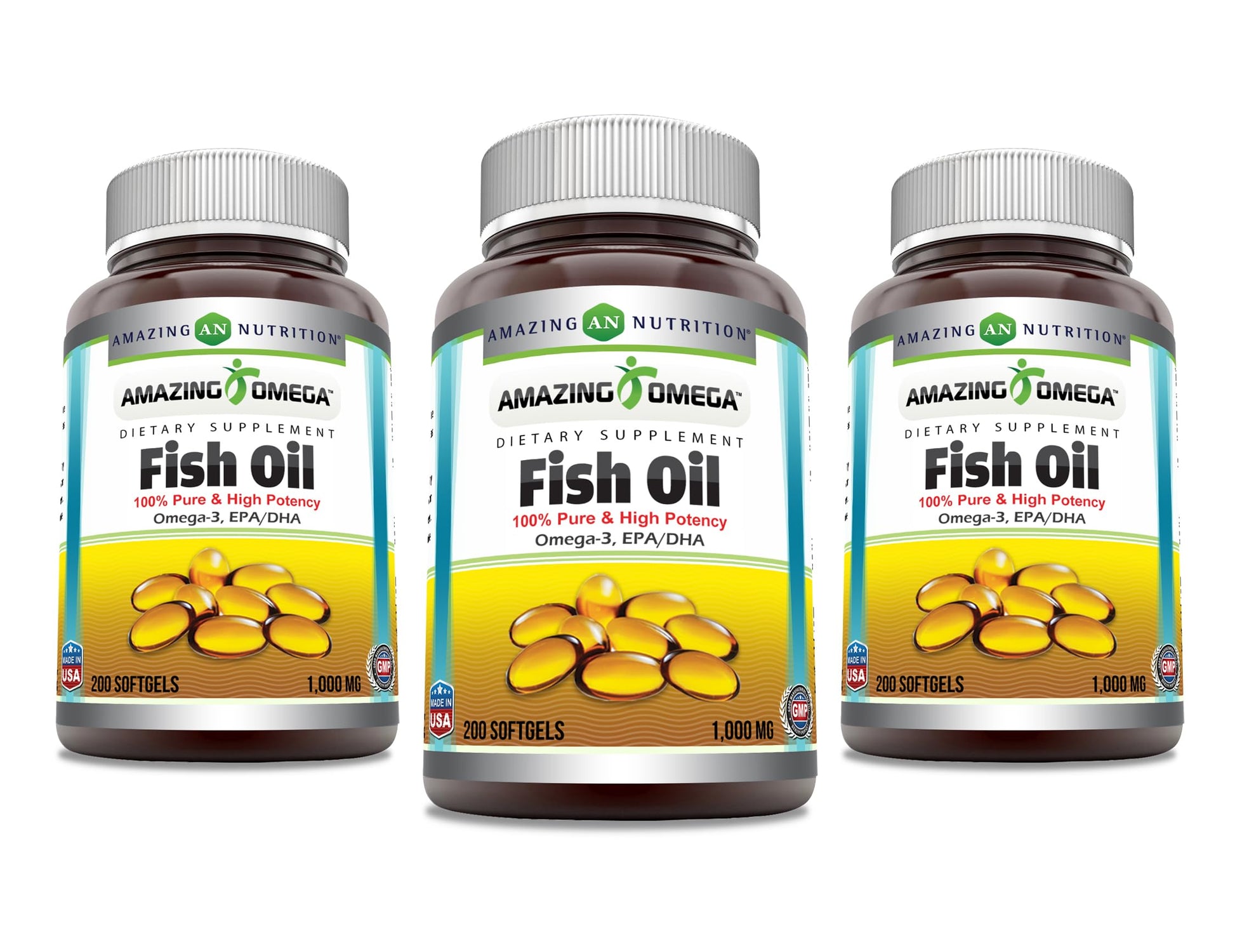 Amazing Nutrition Amazing Omega Fish Oil 1000 mg Softgel 1 Count
