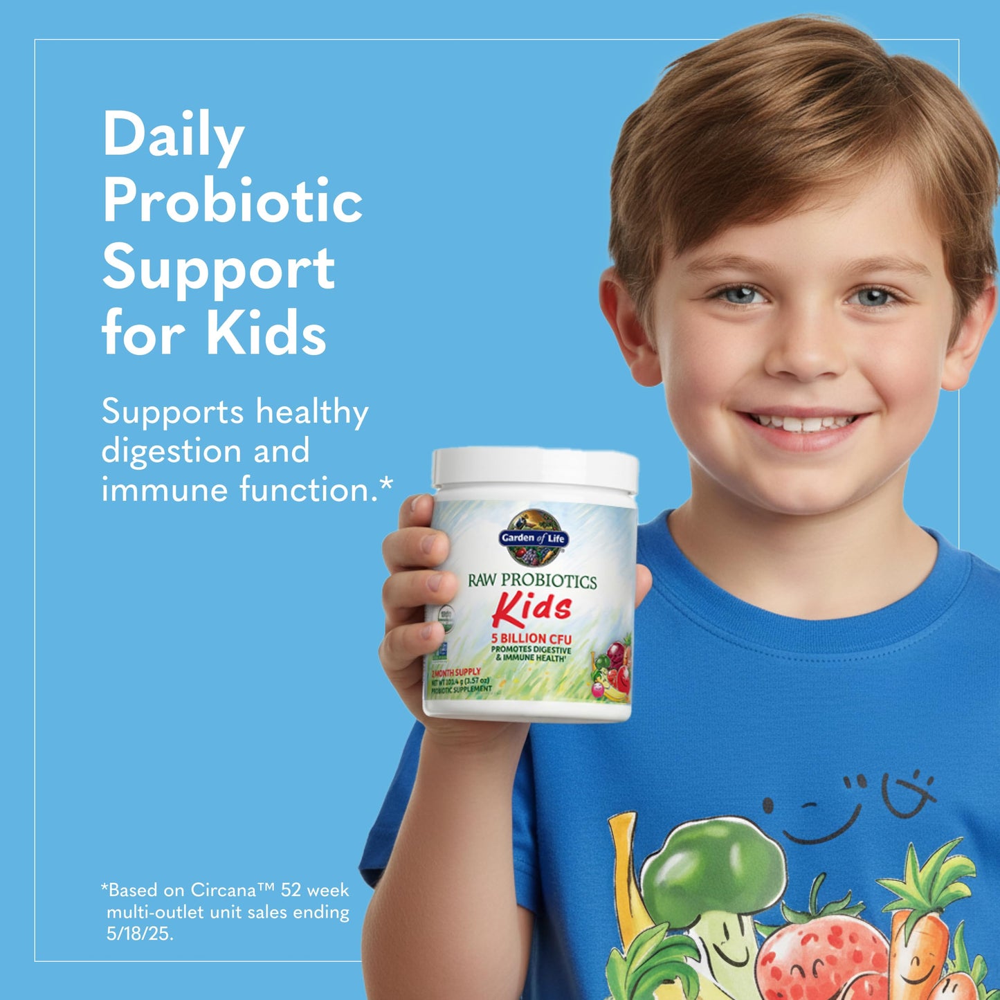Garden of Life Raw Probiotics Kids Powder, 60 Servings