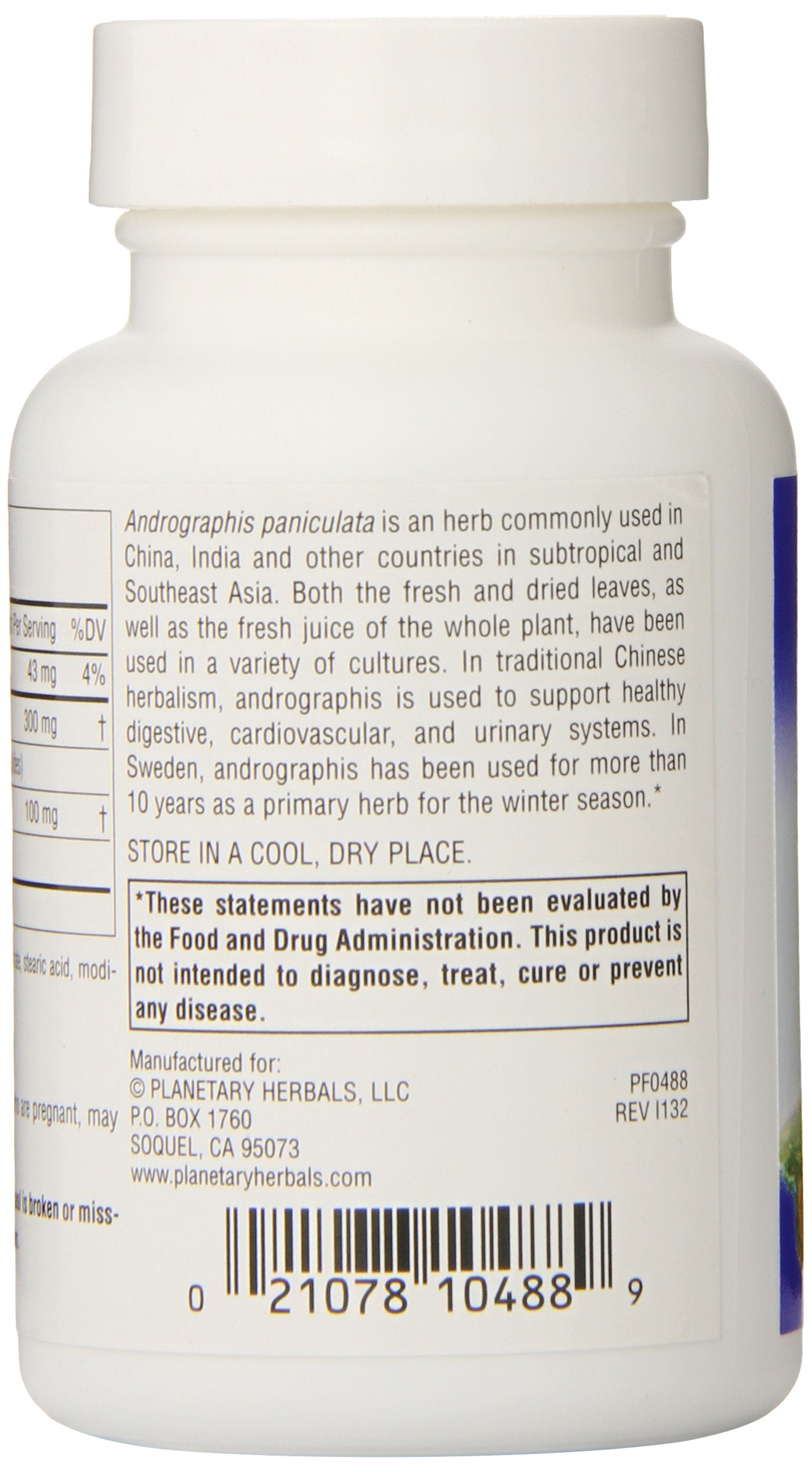 Planetary Herbals Full Spectrum Andrographis 400mg - Ayurvedic Herb Tablets, 240 Tablets