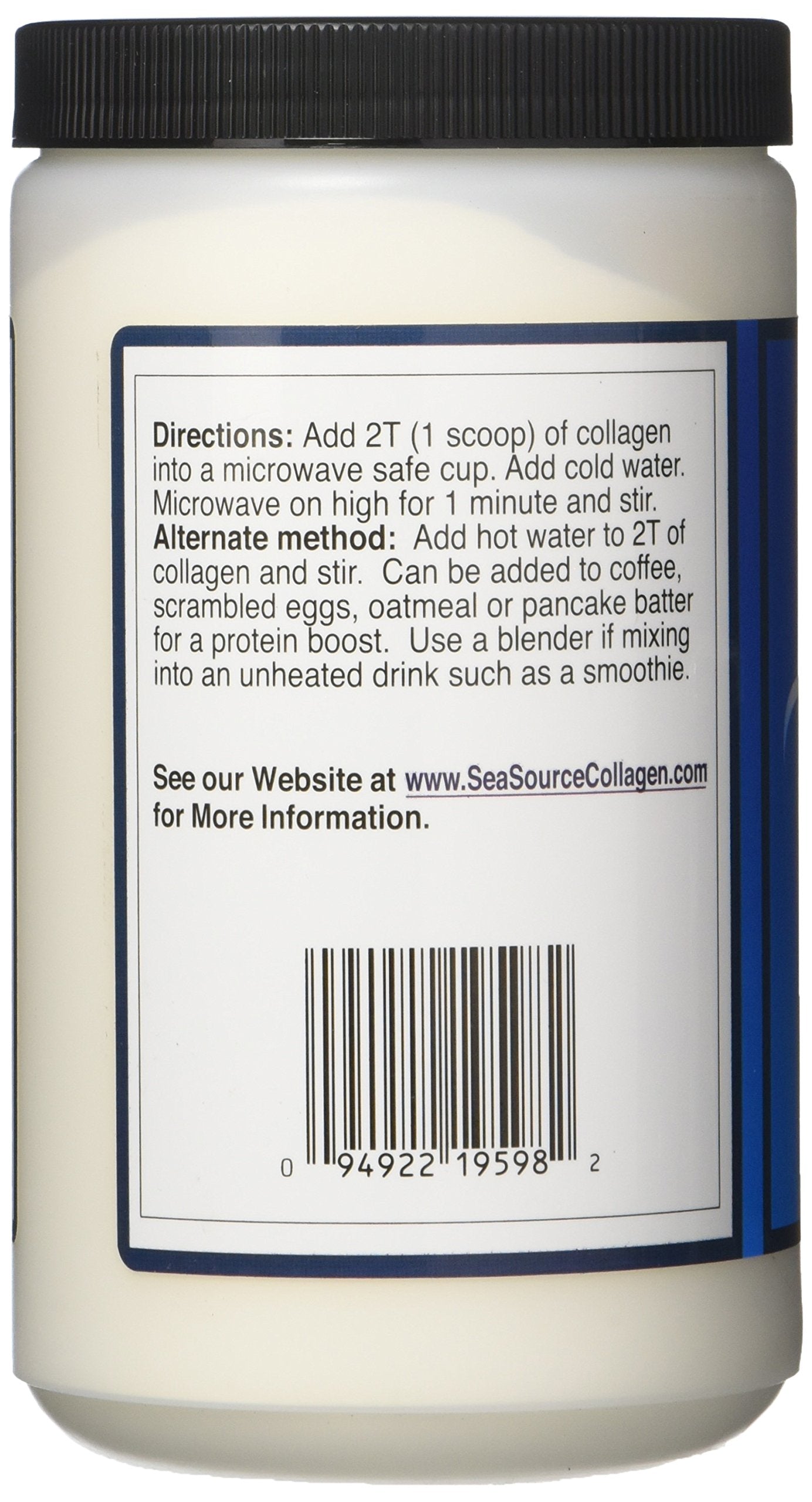 SeaSource Collagen Hydrolyzed Fish Collagen Dietary Supplement Powder, 10.58 Ounce