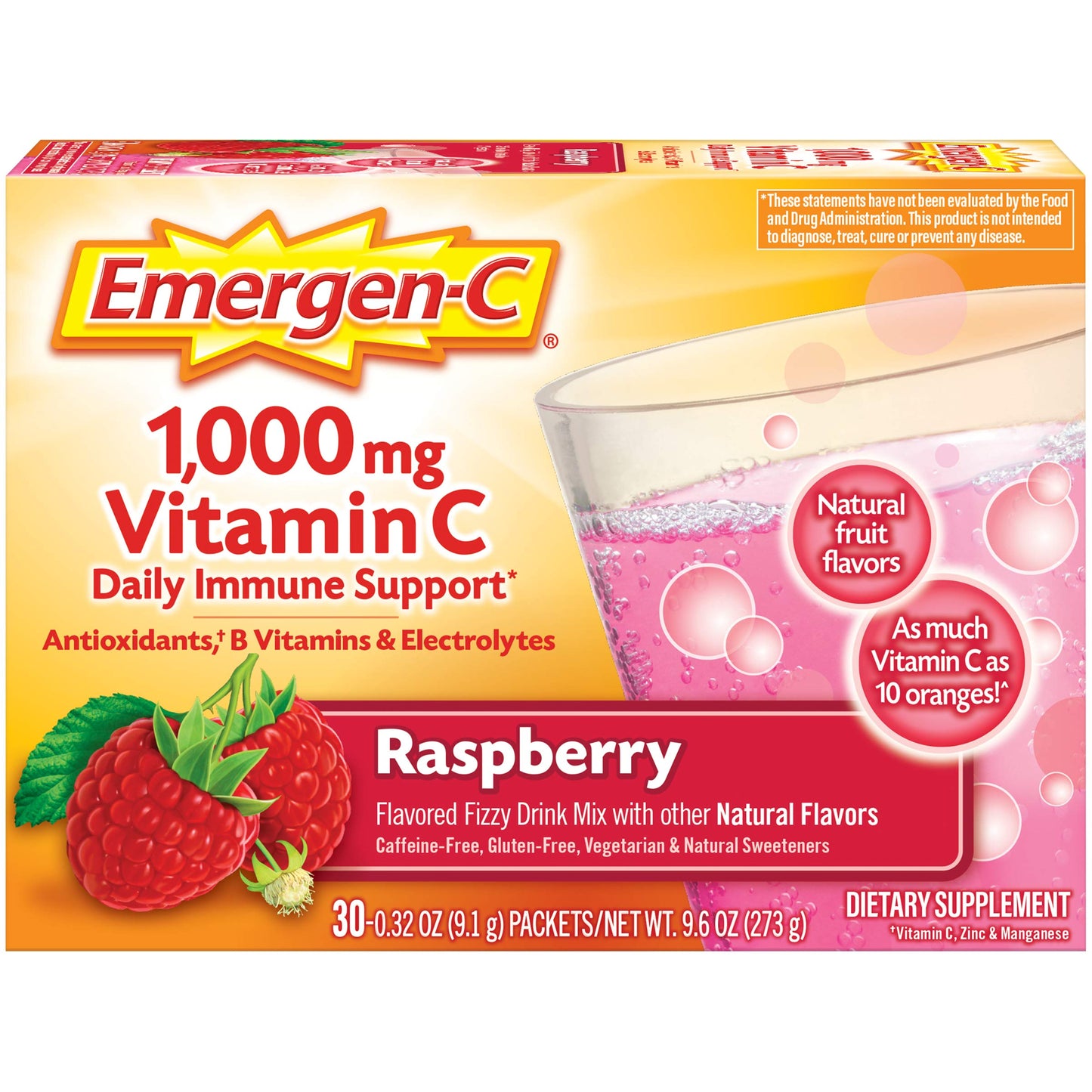 Alacer Emergen-C Raspberry 30 Capsules