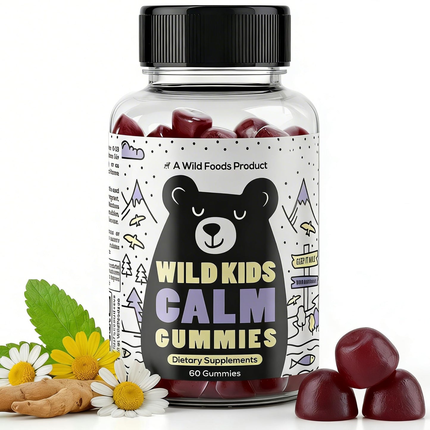 Wild Foods Wild Kids Calm Gummies 60 Count