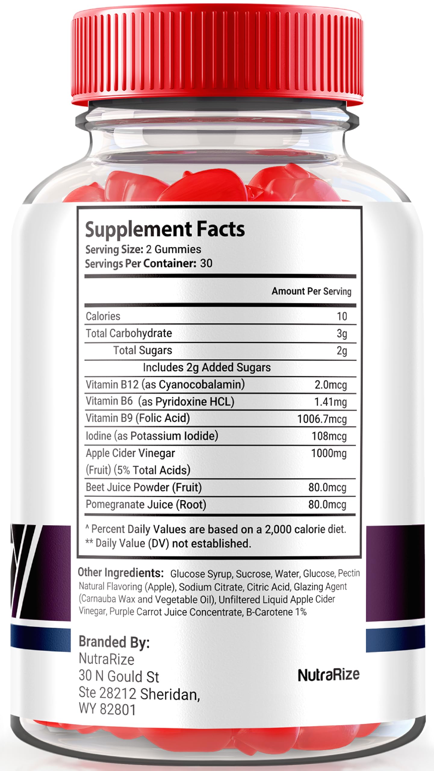 NutraRize Ketonara Keto ACV Gummies, 120 Gummies
