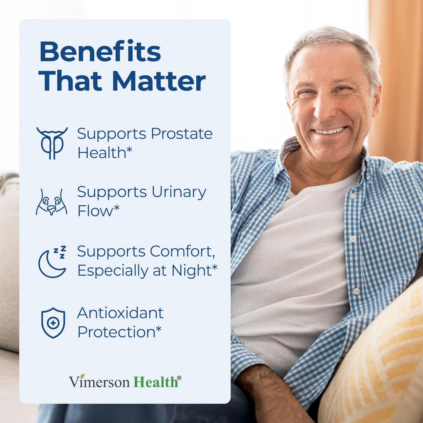 Vimerson Health Prostate Health Supplement for Men with Saw Palmetto Capsules, 90 Count