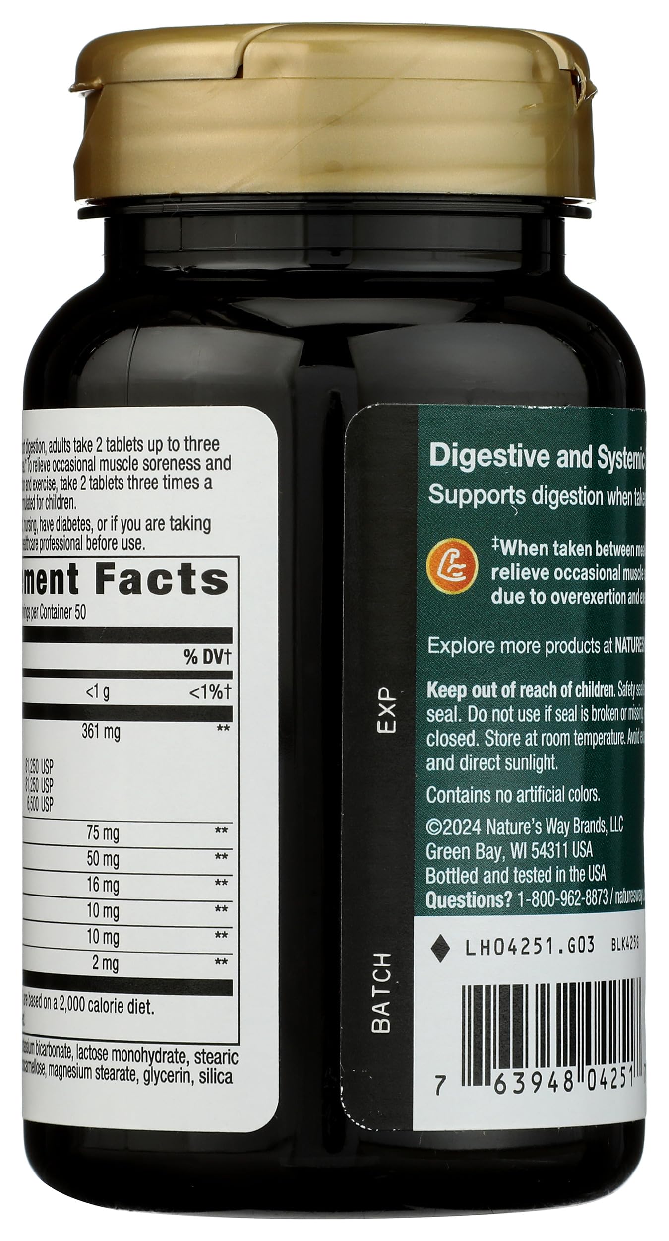 Nature's Way Mega-Zyme Pancreatic & Systemic Enzymes Tablets 100