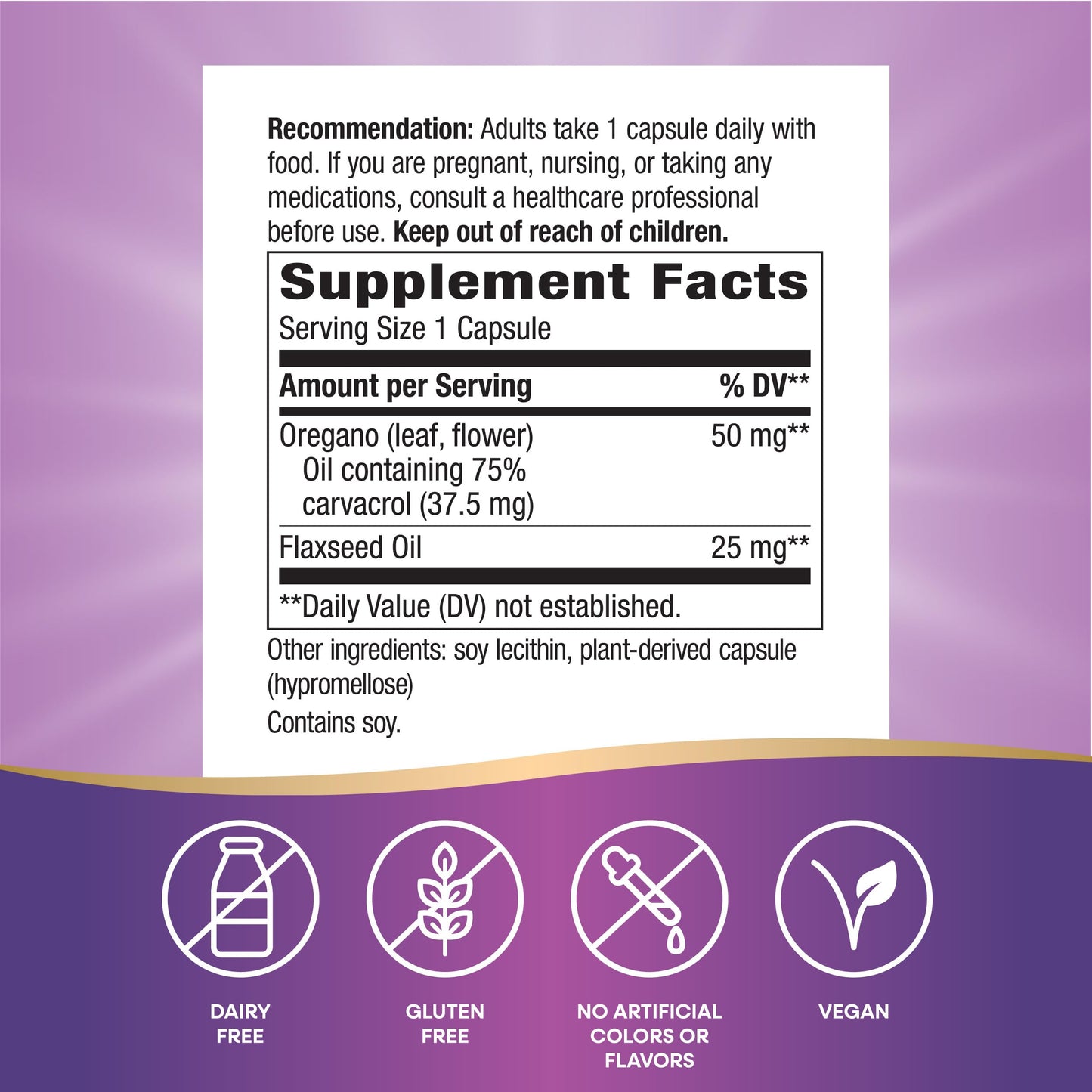 Nature's Way Oregano Oil Immune Support Supplement Capsule, 120 Count