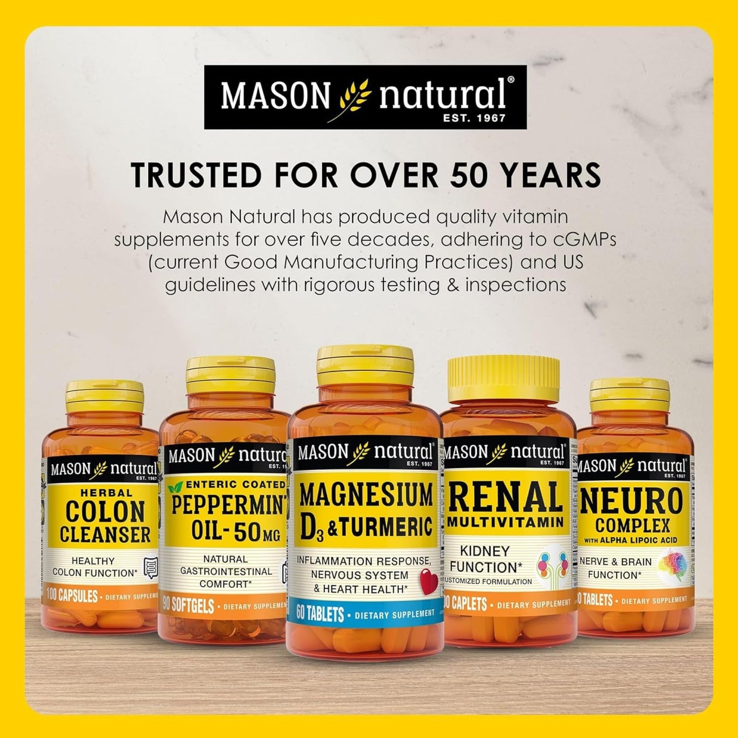 Mason Natural Vitamin B12 50 mcg with Calcium Tablets, 100 Count