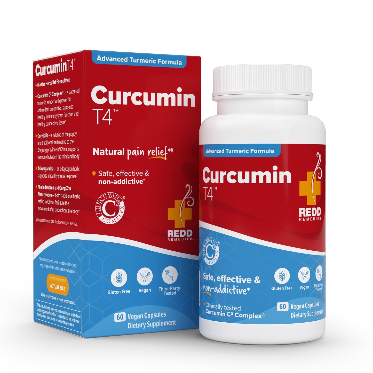 Redd Remedies Curcumin T4 Advanced Turmeric Formula Capsules, 60 Count