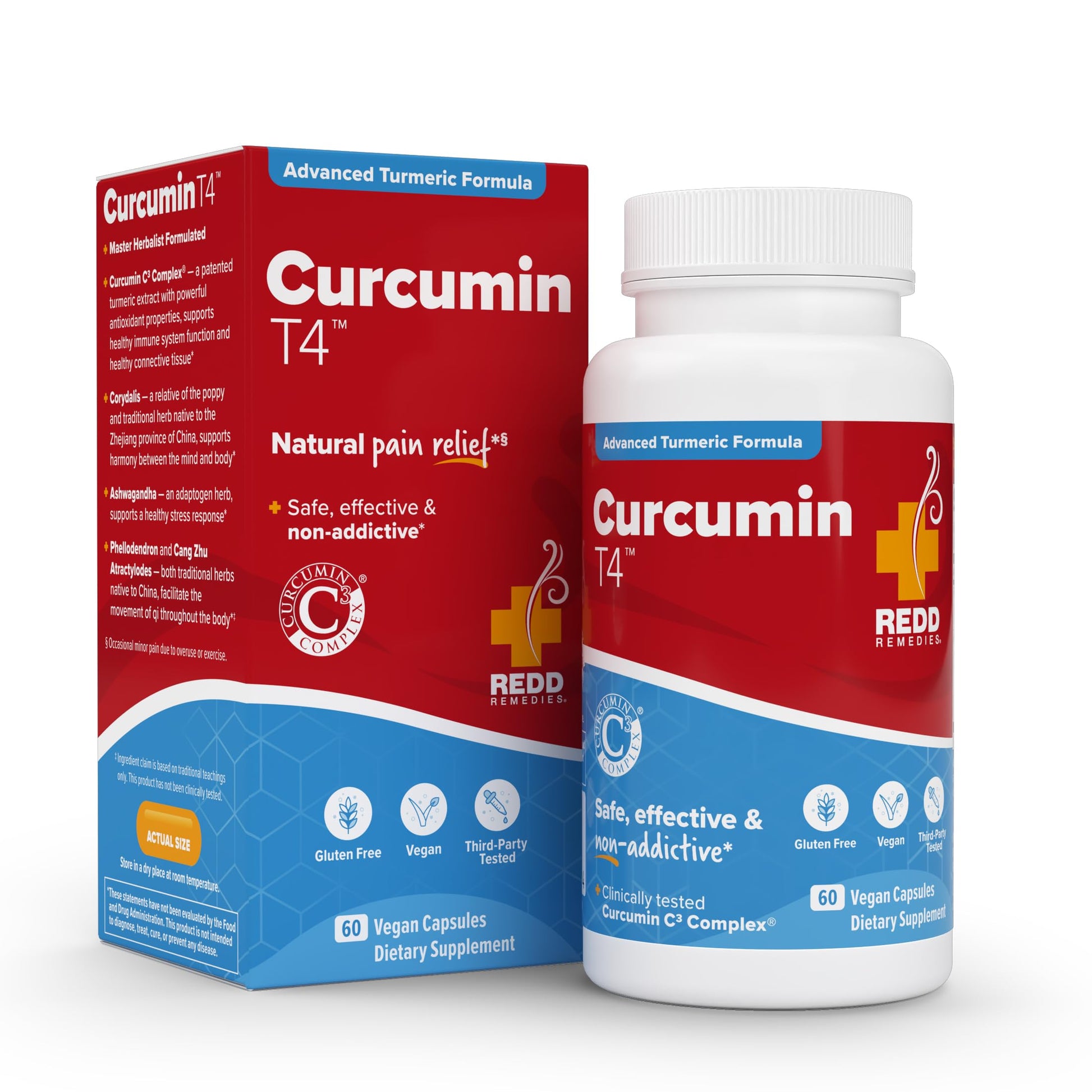 Redd Remedies Curcumin T4 Advanced Turmeric Formula Capsules, 60 Count