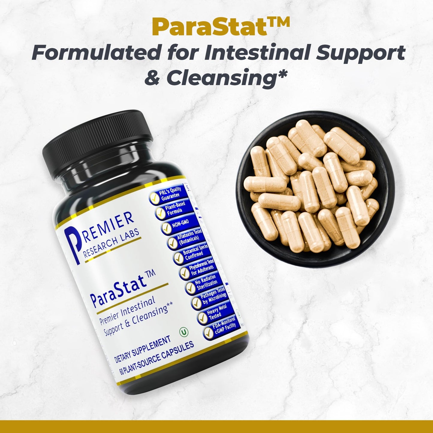 Premier Research Labs ParaStat Intestinal Cleanse 90 Capsules